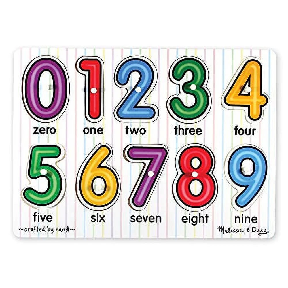 Melissa & Doug See-Inside Numbers Peg Puzzle - 10 pieces