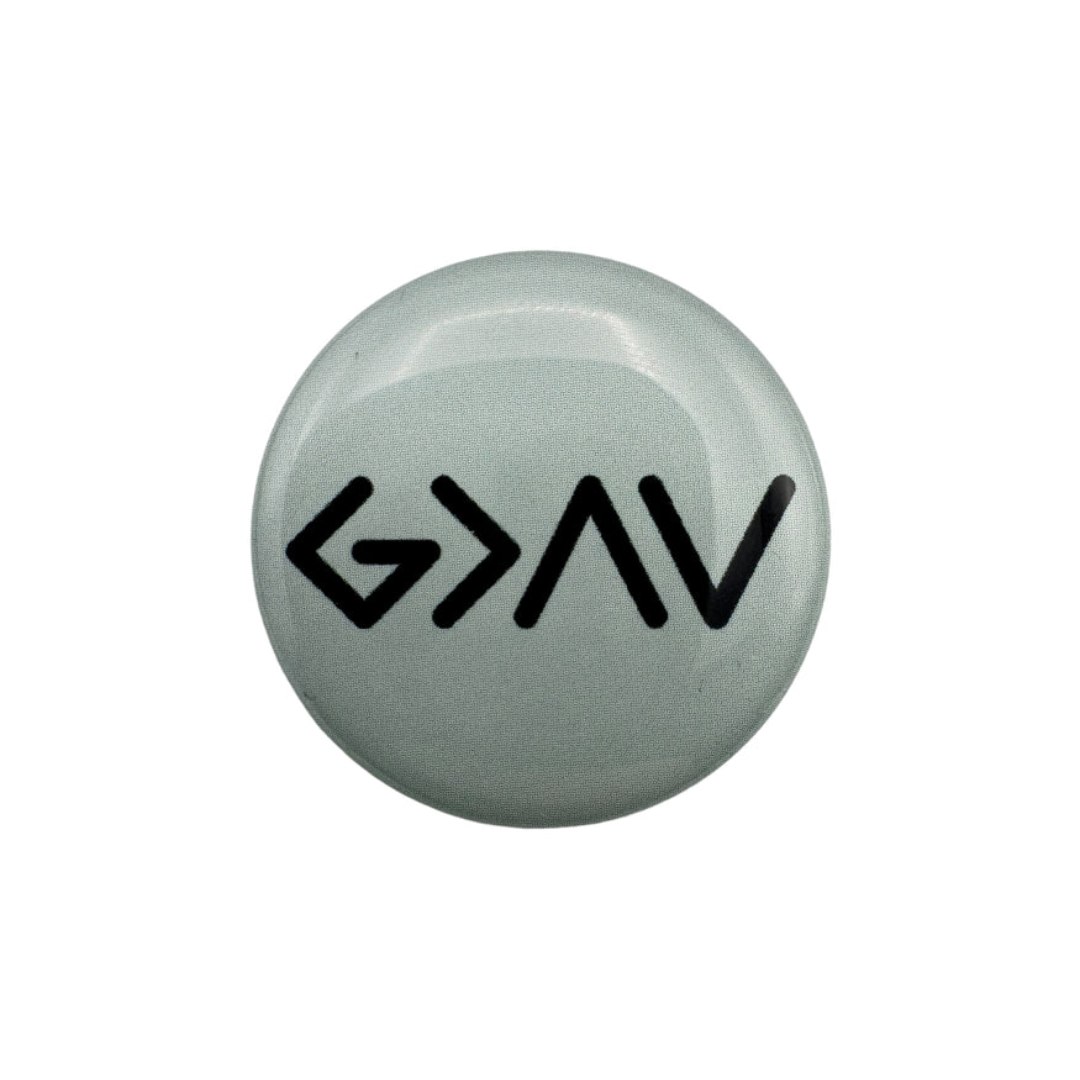 Mint God is Greater Tap To Pray™ Prayer Tag Sticker