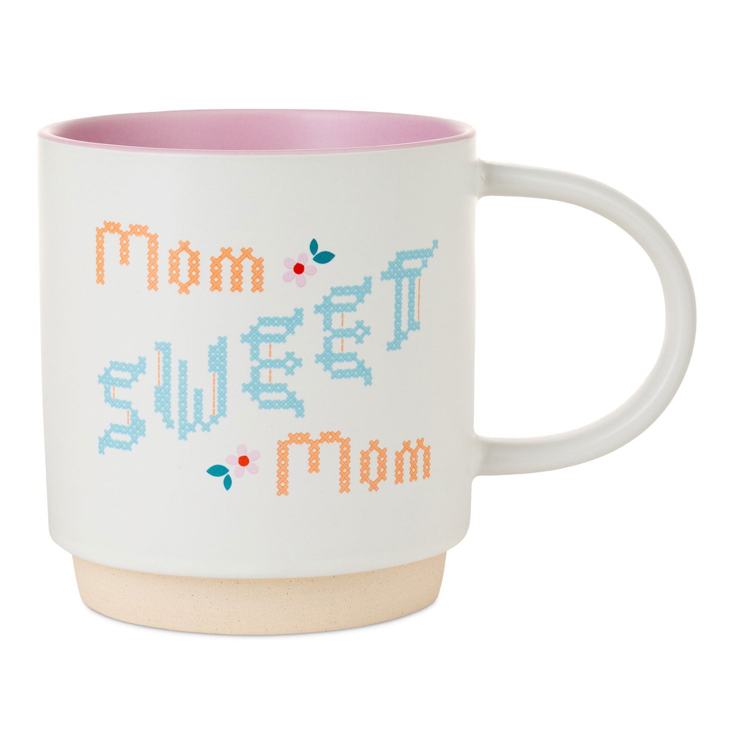 Mom Sweet Mom Cross-Stitch Mug