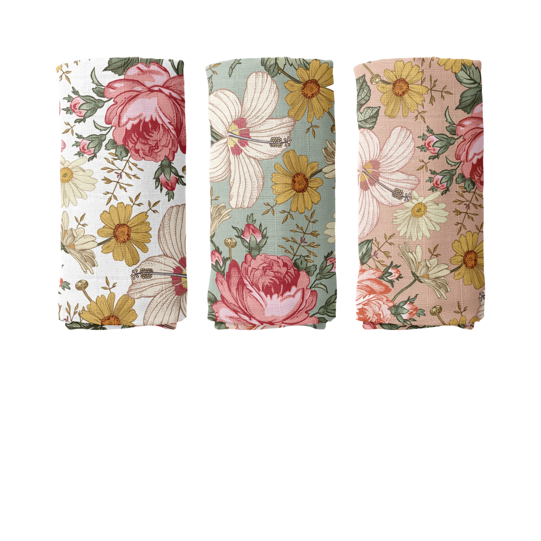 Muslin Garden Floral Swaddle