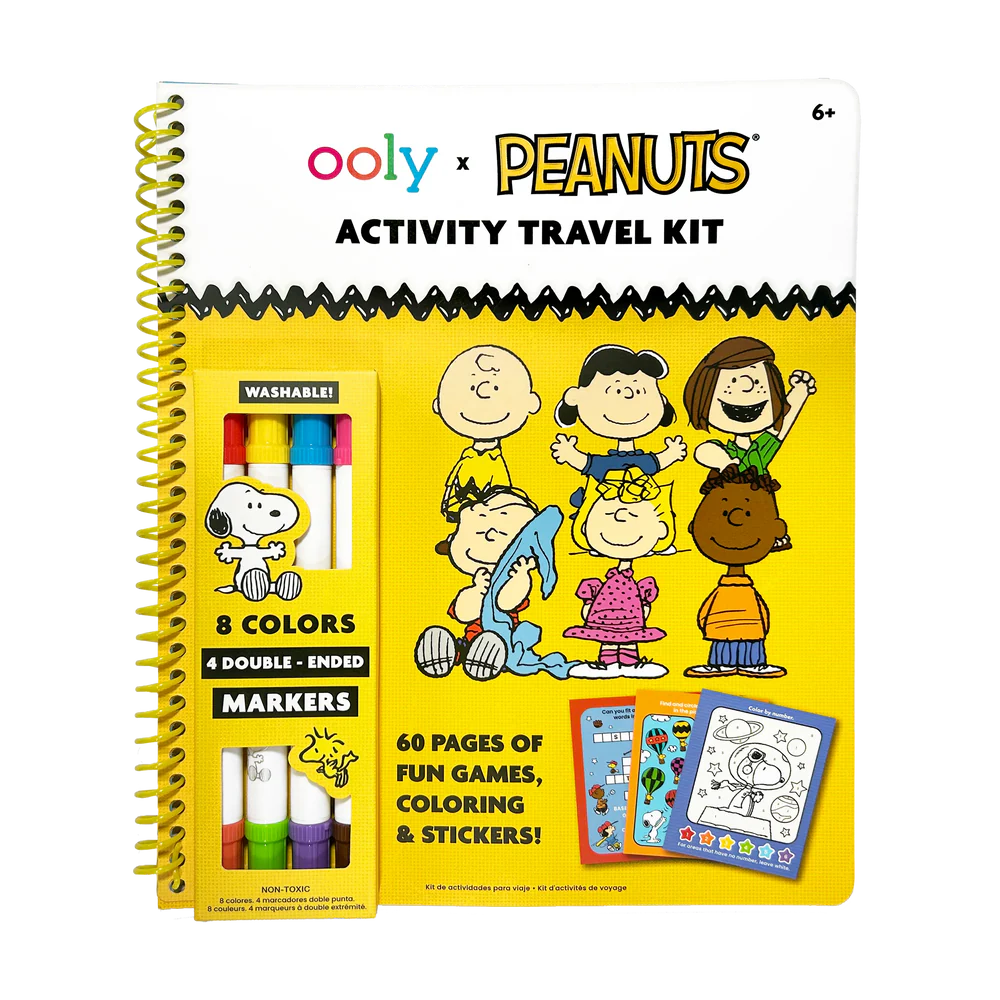 OOLY x Peanuts Activity Travel Kit & Double-Ended Markers