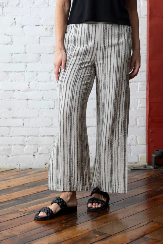 Retro Striped Ankle Pant