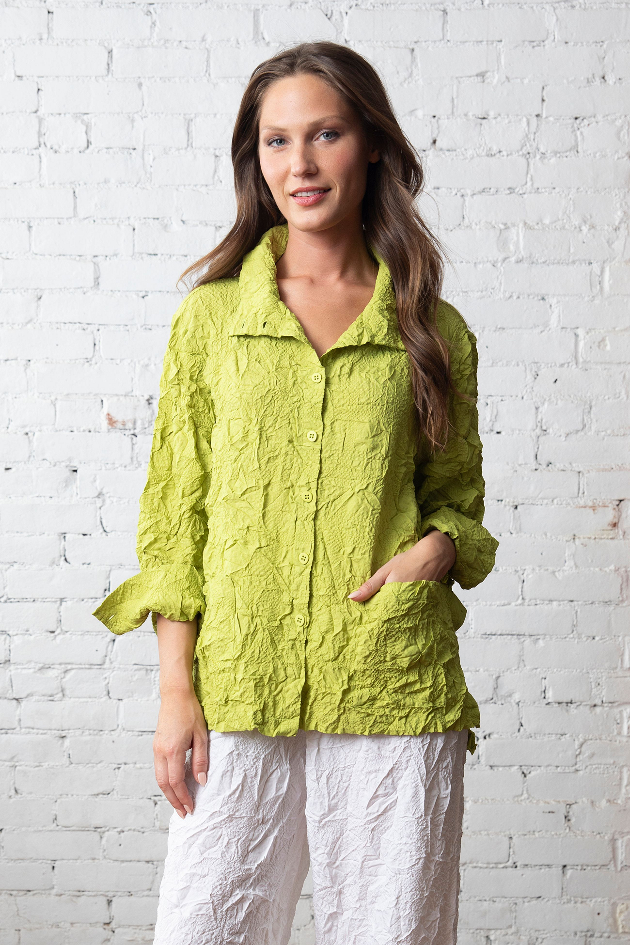 Scrunch Collared Jacket | 50% Off