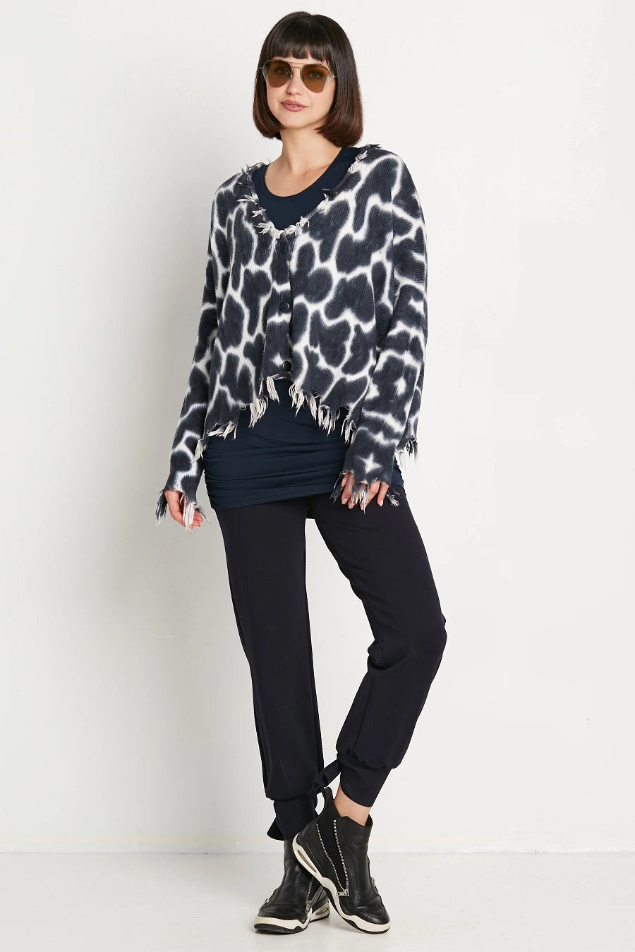Pima Cotton Bleach Bum Tattered Cardigan | 50% Off