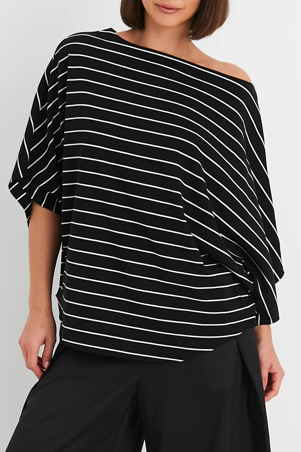 Pima Cotton Striped Bateau Tee | 50% Off