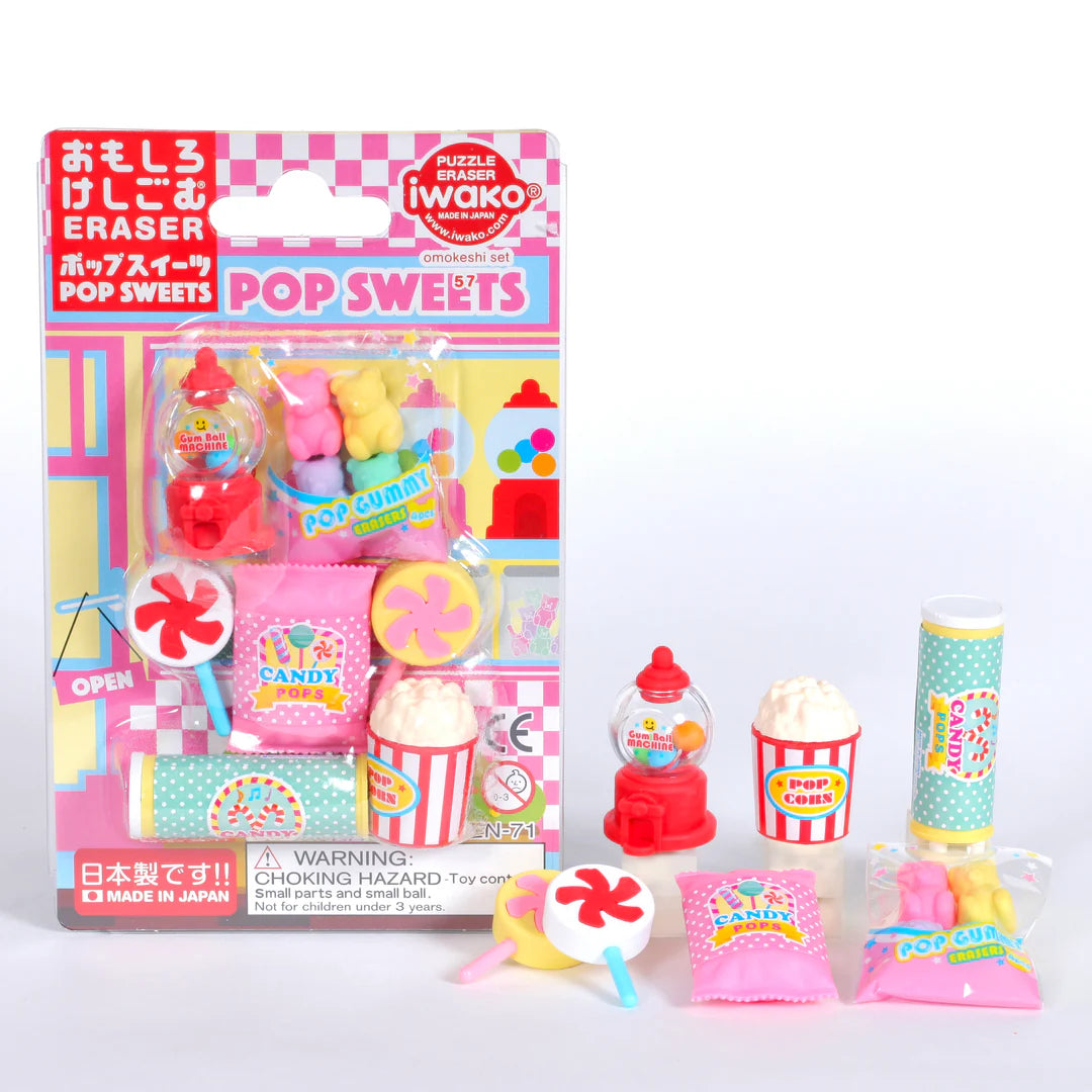 Iwako Pop Sweets Puzzle Eraser Card