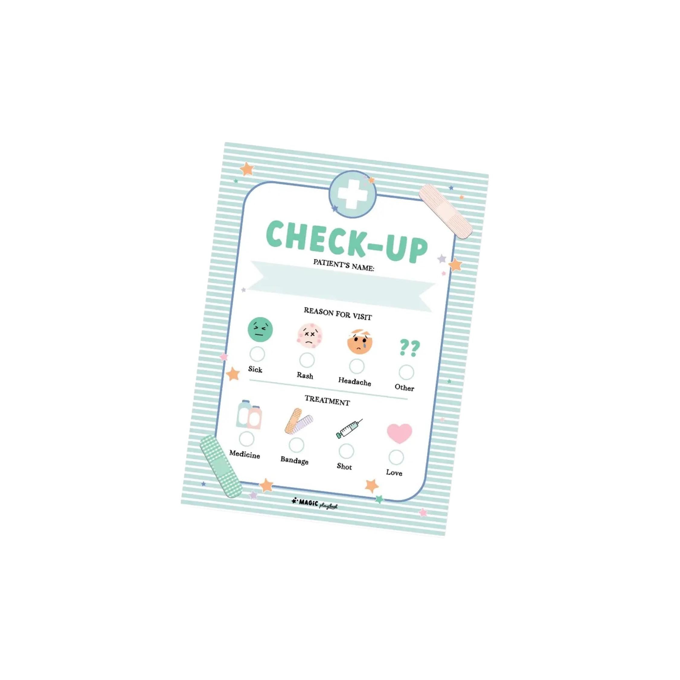 Pretend Play Check-Up Notepad