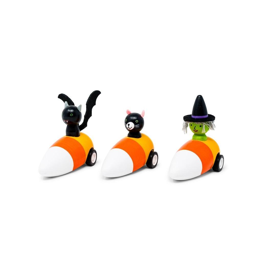 Pull-Back Halloween Candy Corn Cars