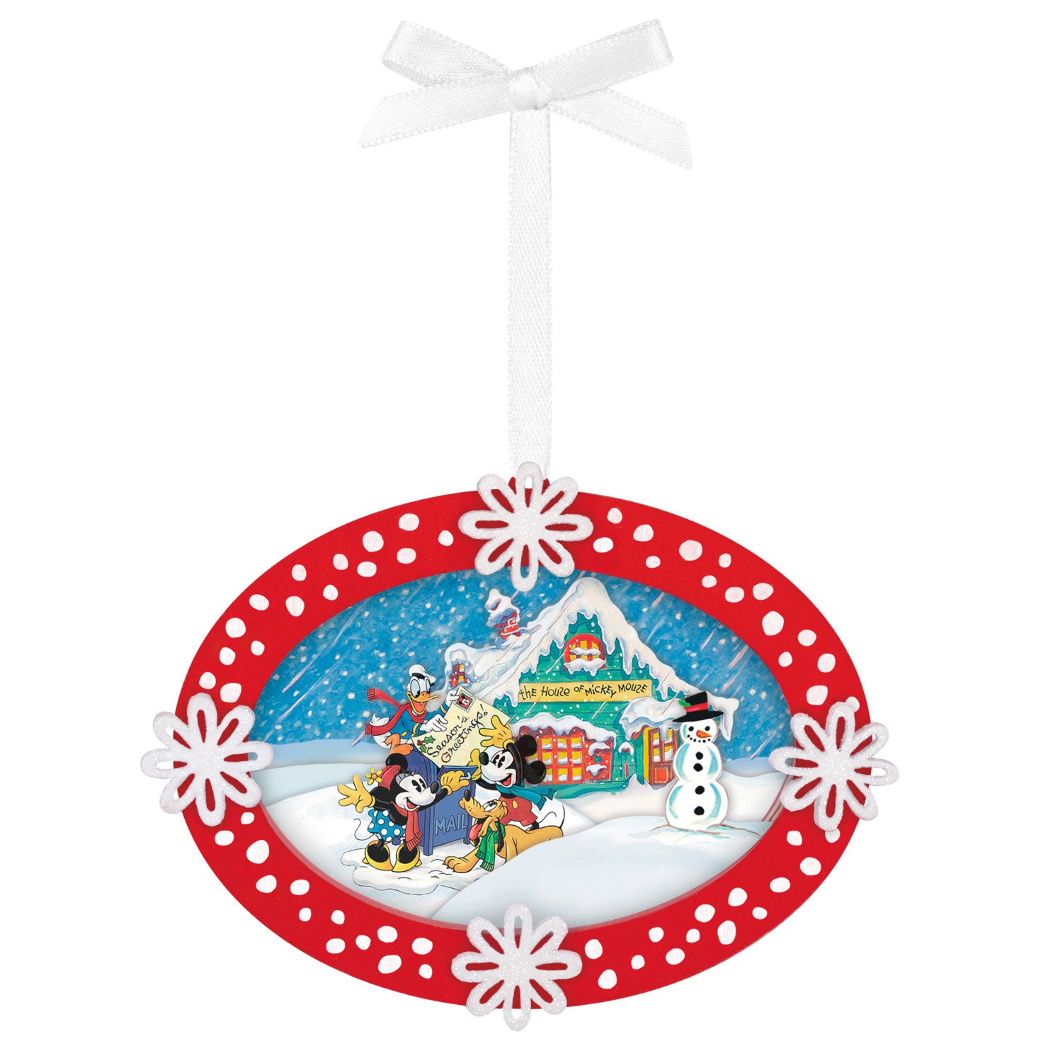 Disney Mickey and Friends Sending Season's Greetings Papercraft 2025 Ornament