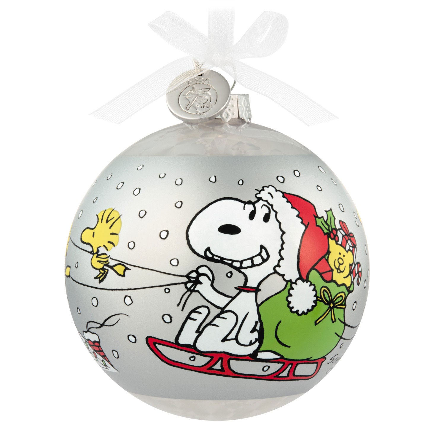 Peanuts® 75th Anniversary Special Edition Glass 2025 Ornament