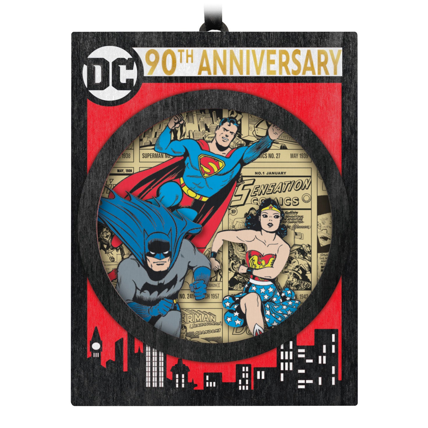 DC Comics™ 90th Anniversary DC Through the Ages Papercraft 2025 Ornament