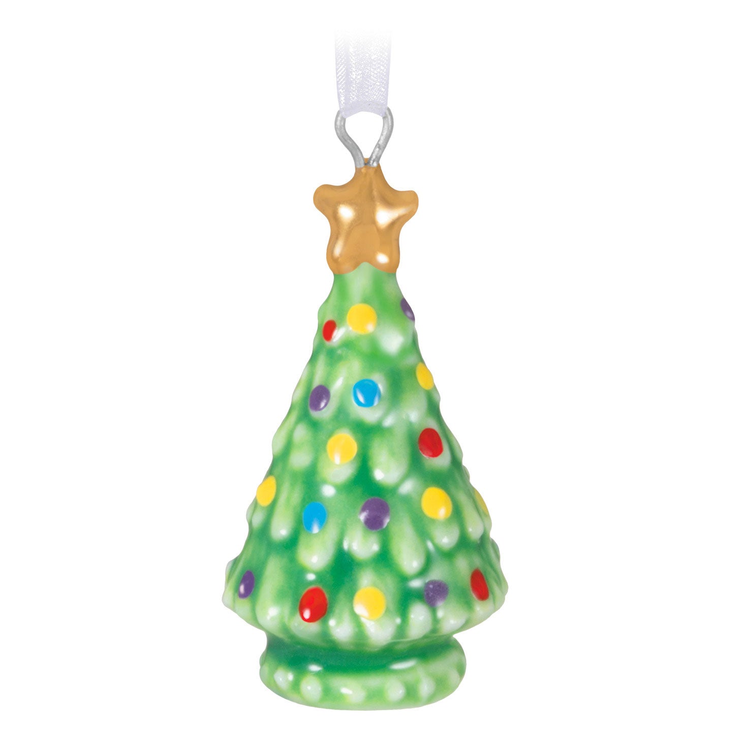 Mini O Tiny Tree! Porcelain 2025 Ornament, 1"
