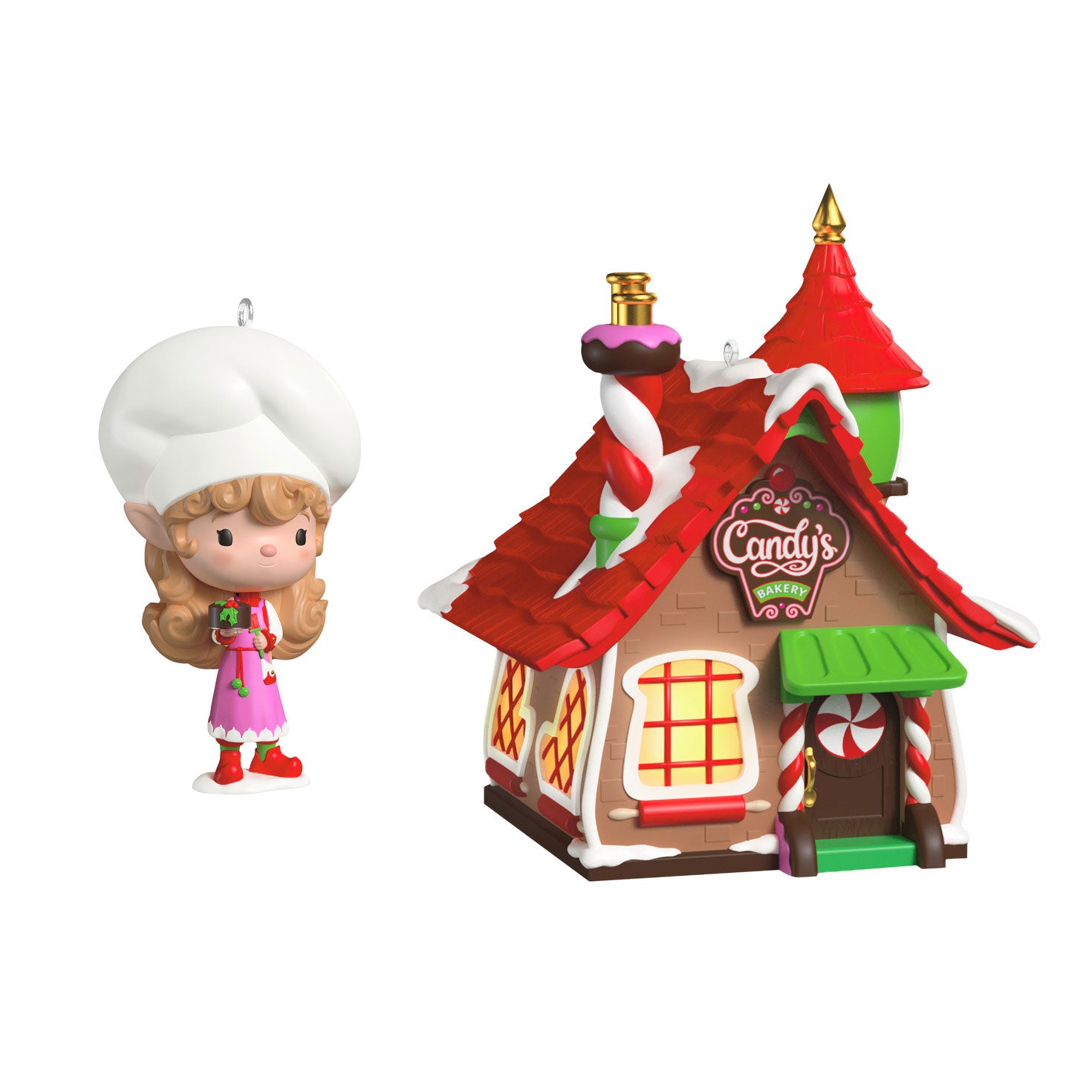 Welcome to Elfville Candy's Bakery 2025 Ornaments, Set of 2