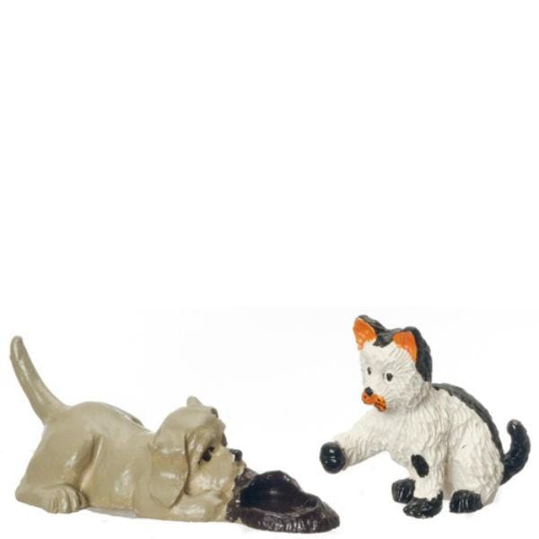 Dollhouse Miniature Cat & Dog Set