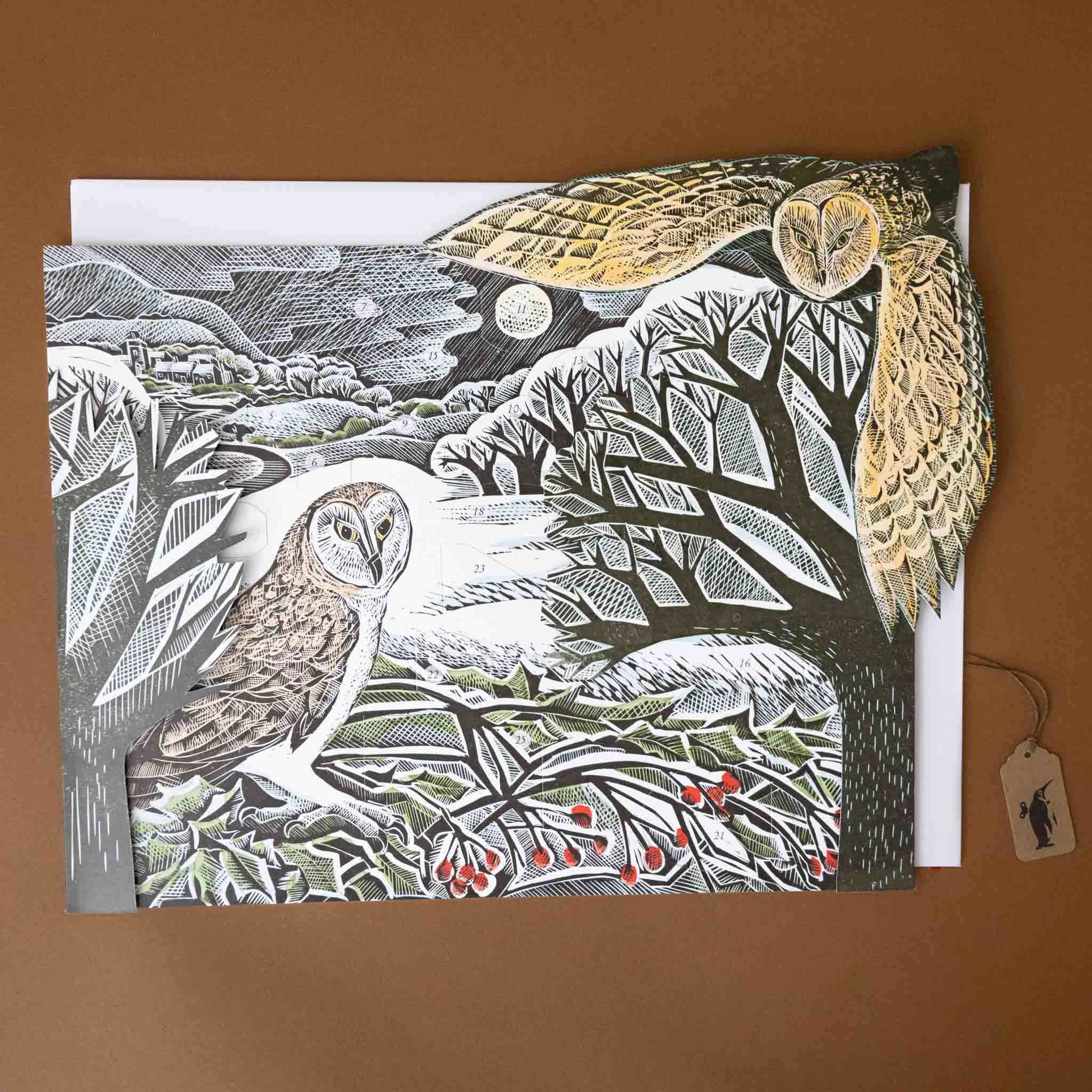 3-D Advent Calendar | Winter Owls