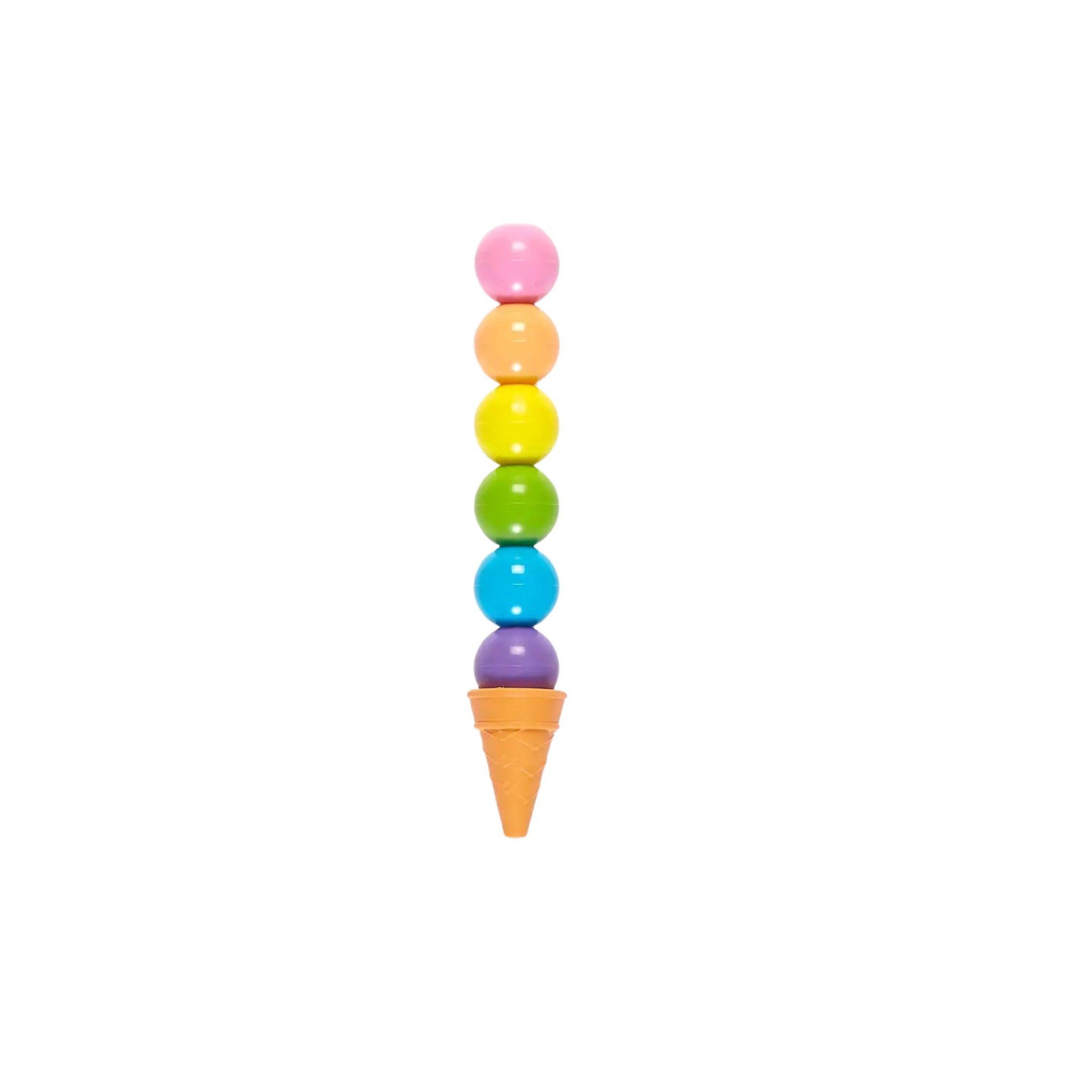 Rainbow Scoops Vanilla Scented Stacking Erasable Crayons