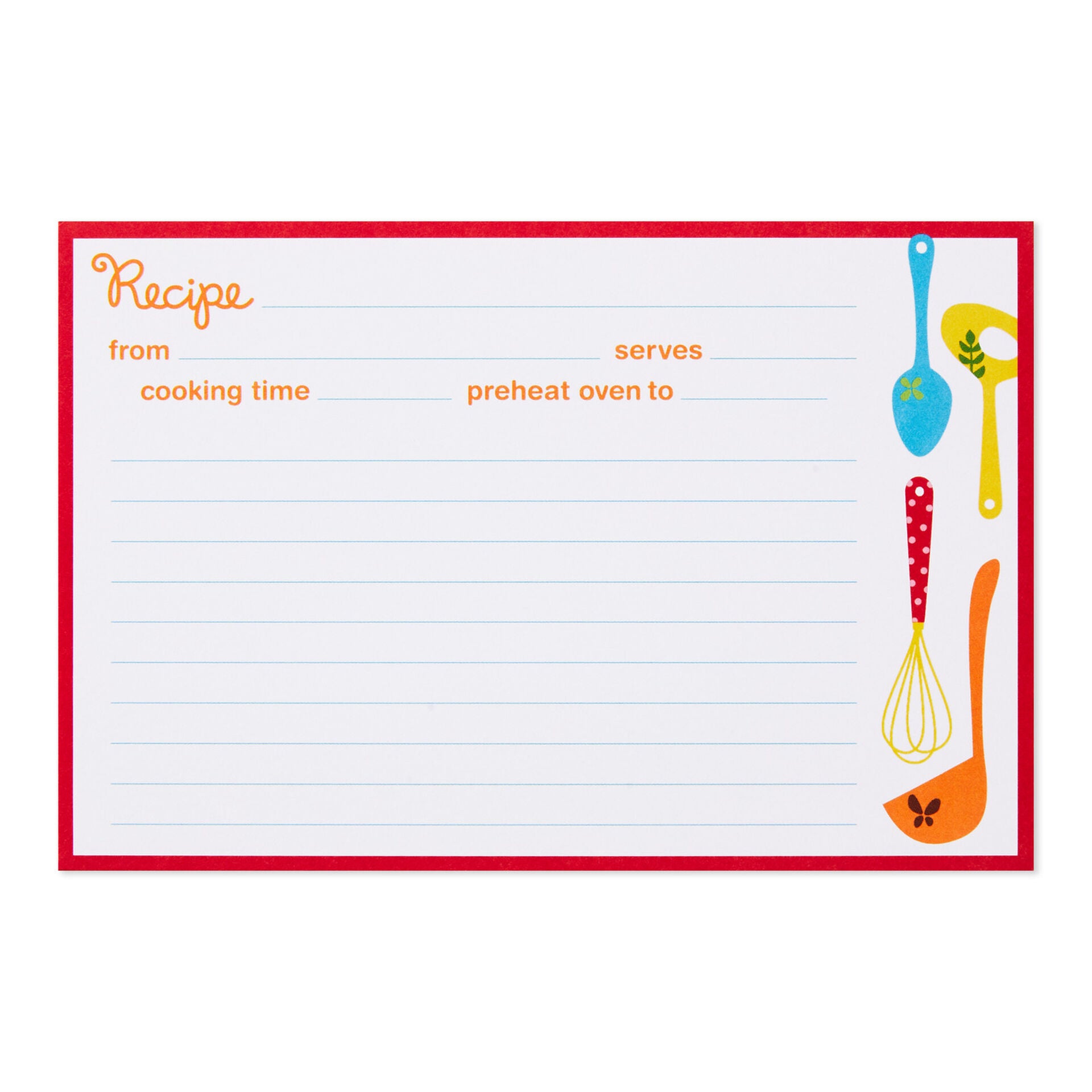 Retro Recipe Refill Cards