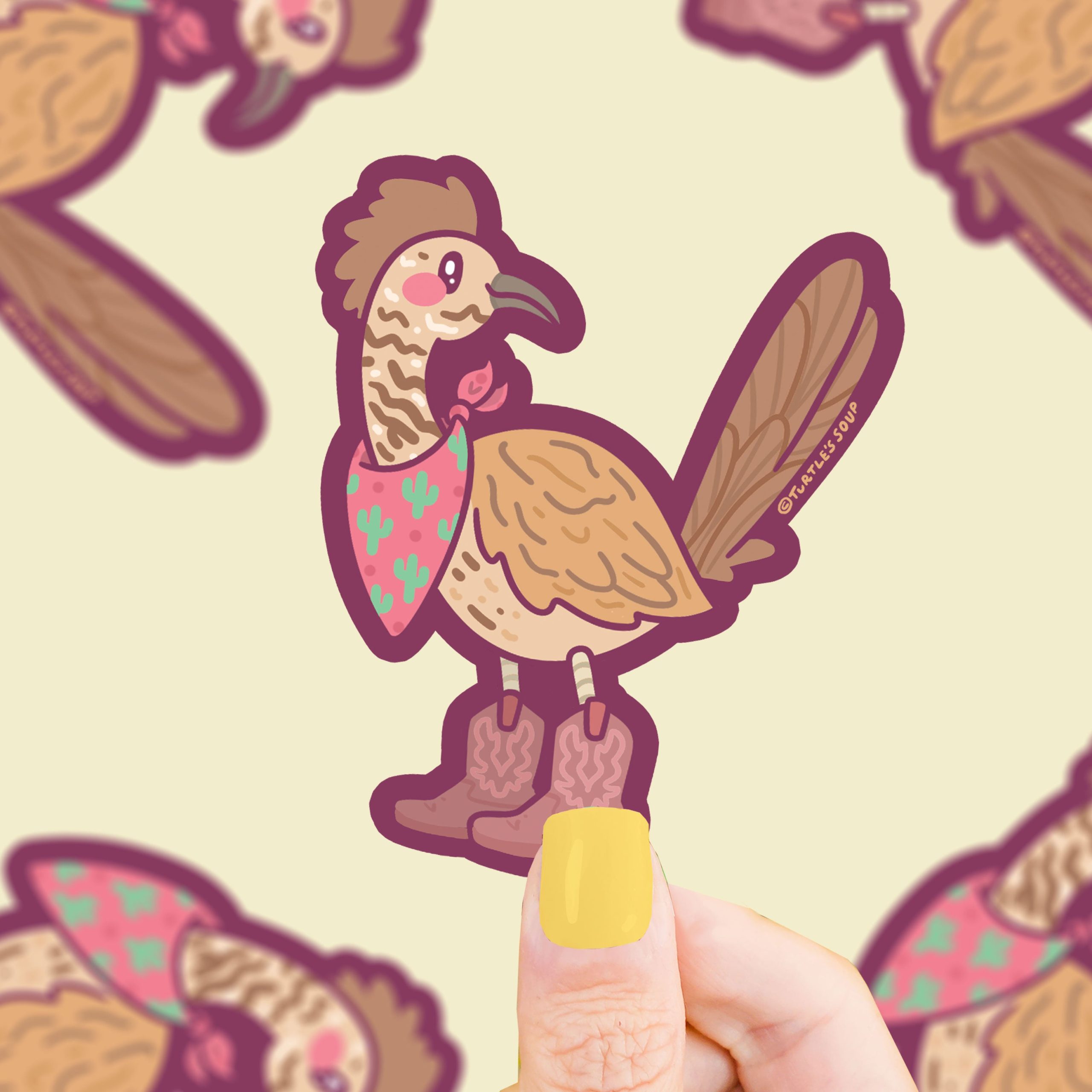 Desert Roadrunner Desert Wild West Vinyl Sticker