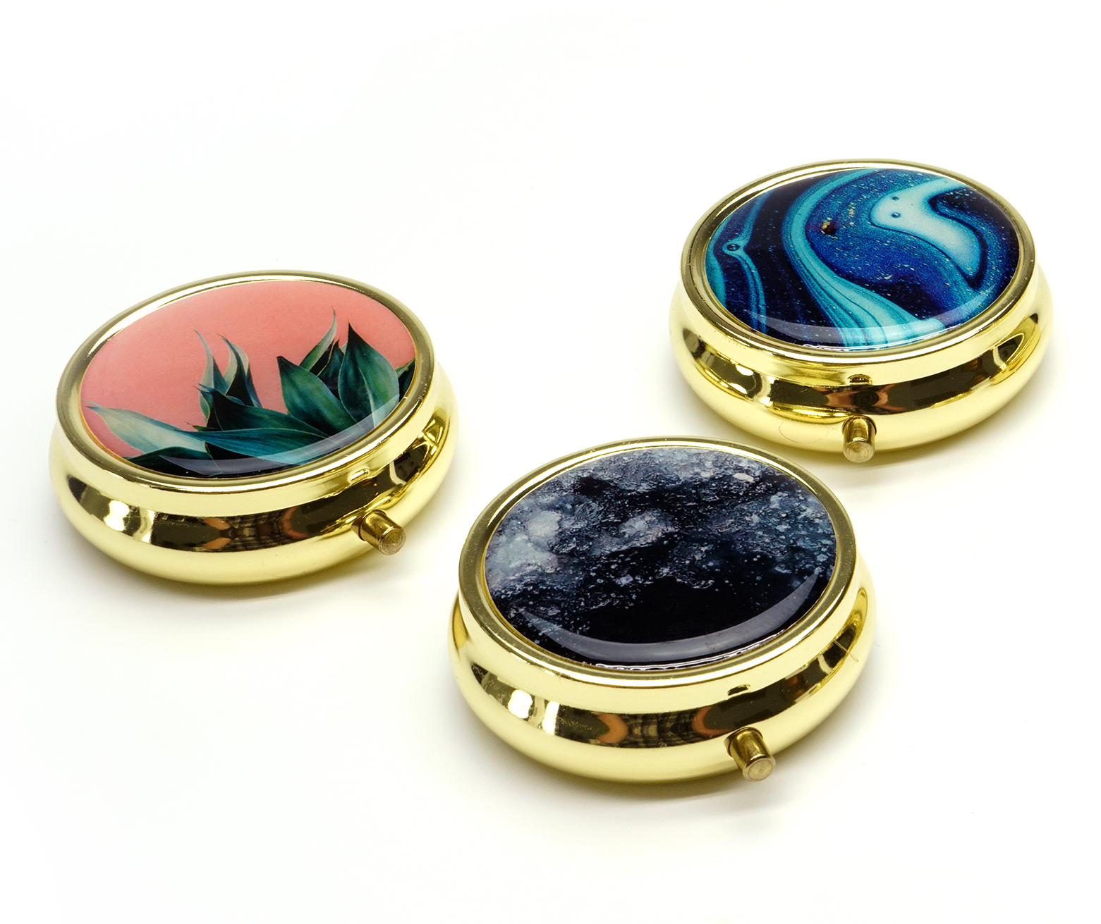 Women's Round Pocket-Sized Pill Case