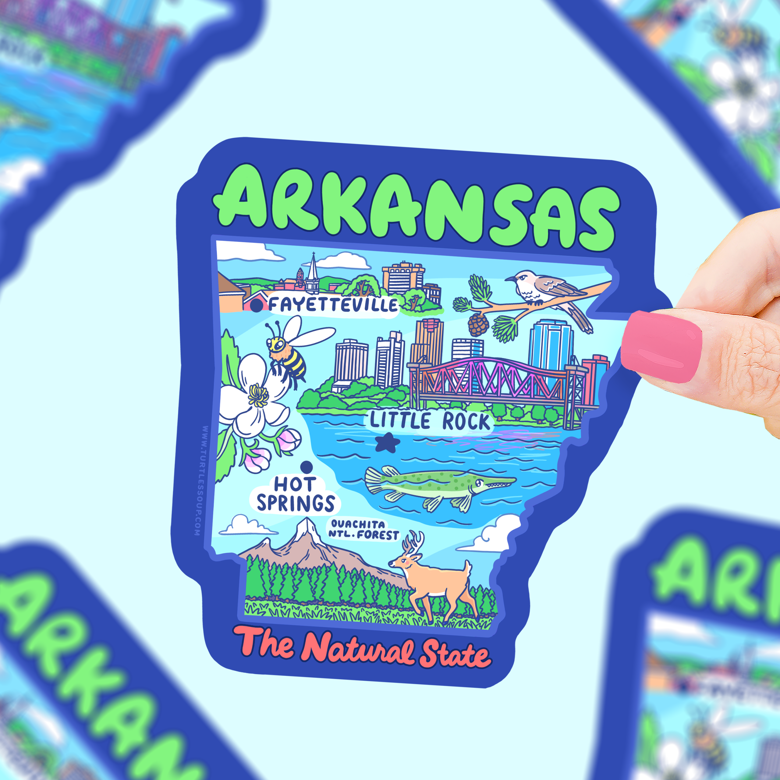 Arkansas State Vinyl Sticker