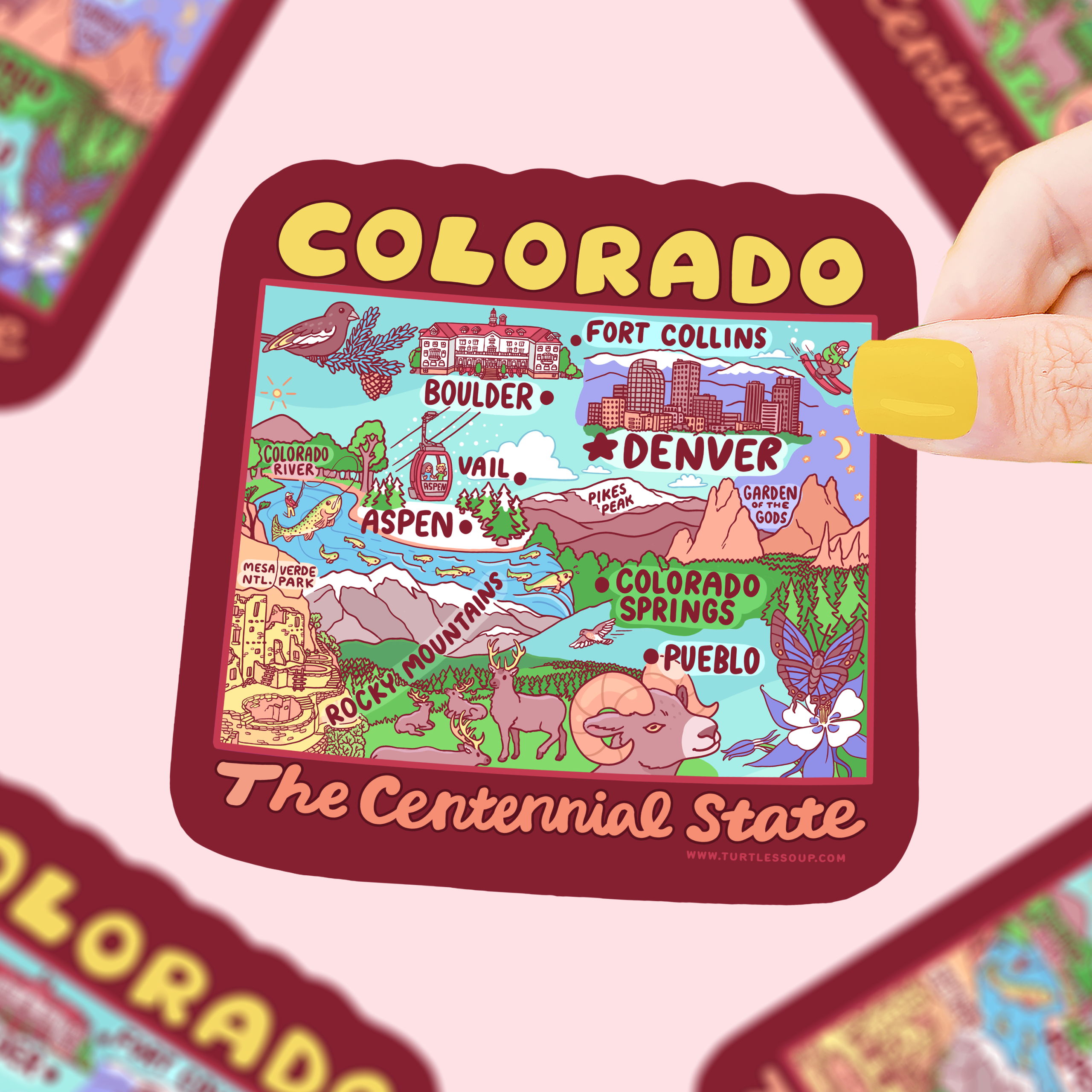 Colorado State Vinyl Sticker