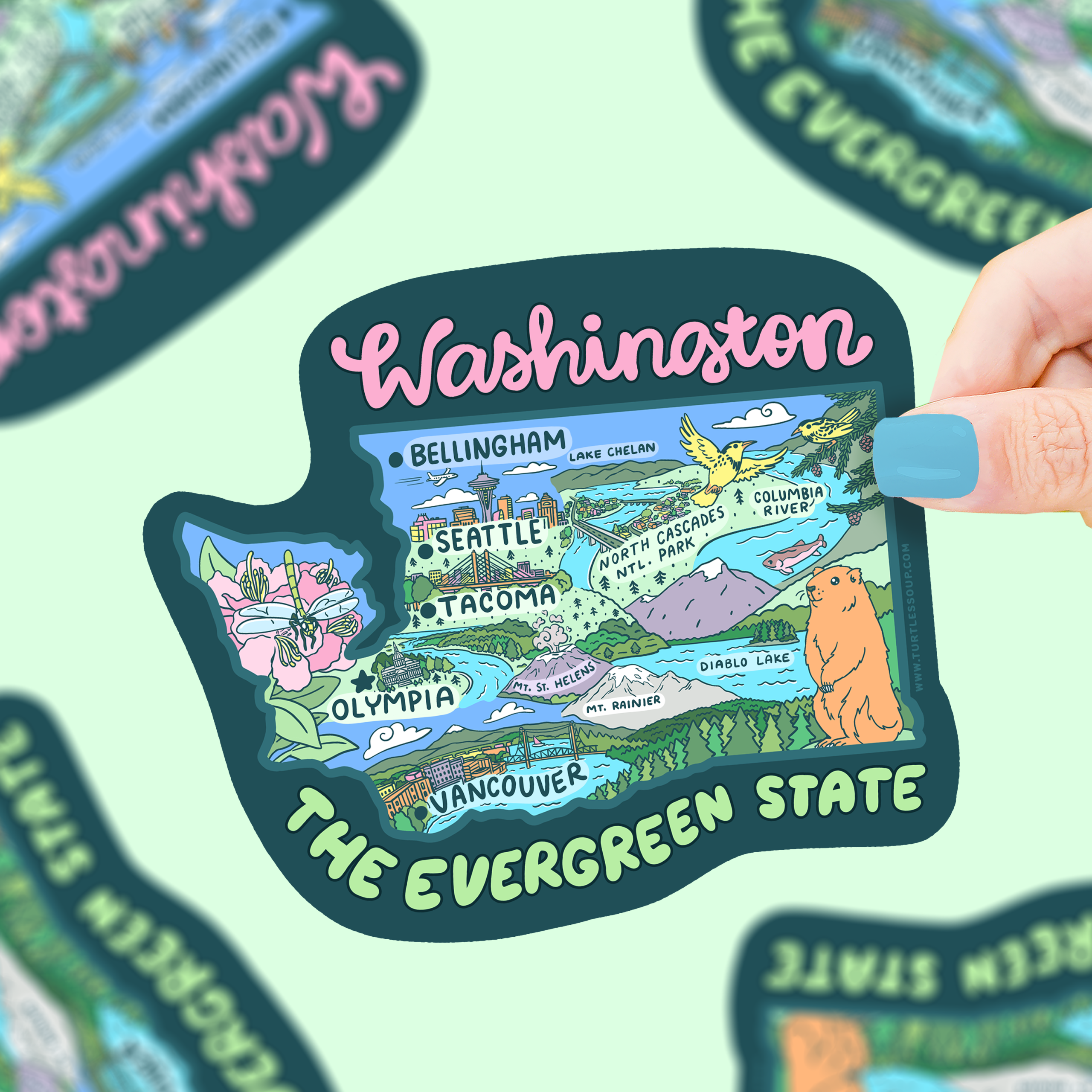 Washington State Vinyl Sticker