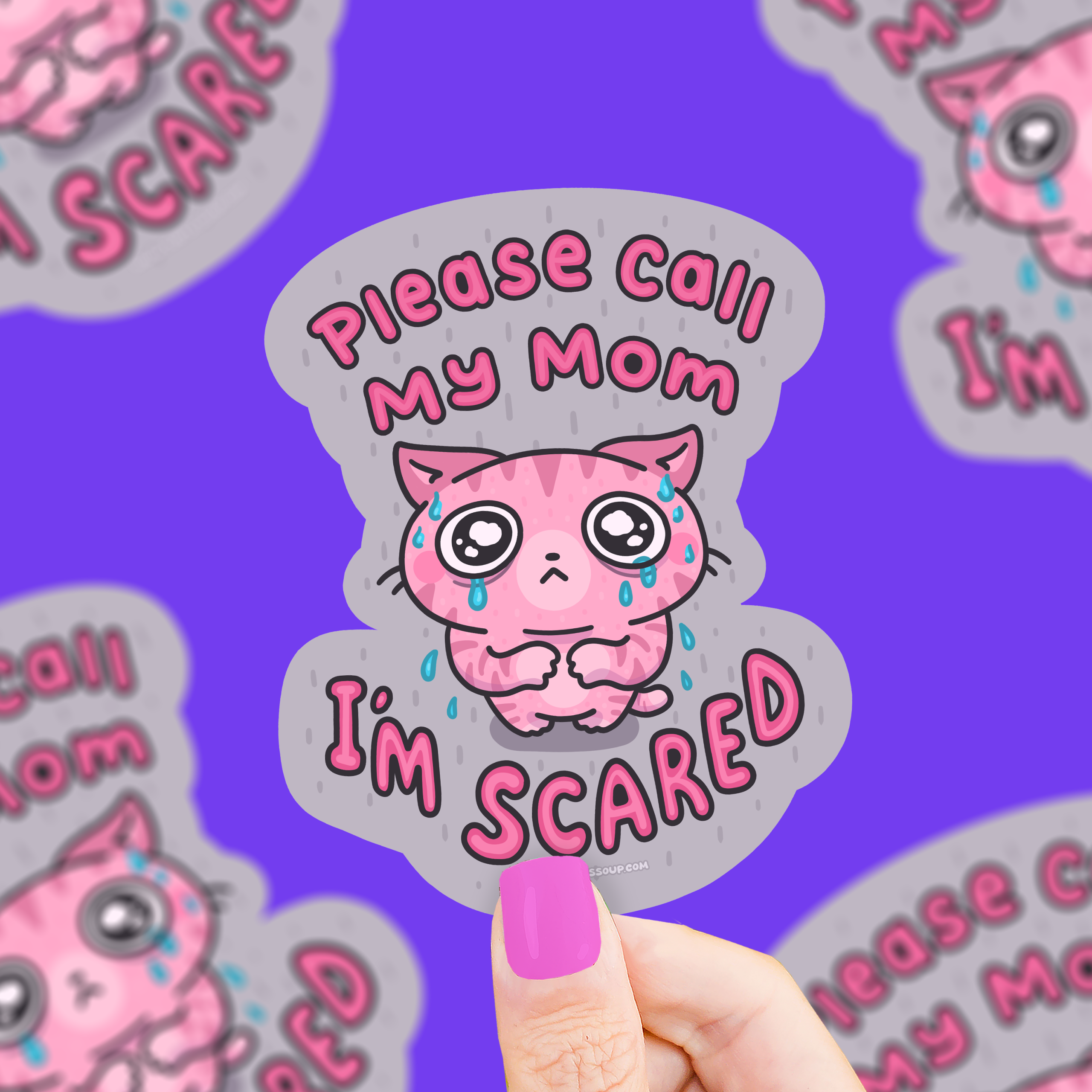Call Mom I’m Scared Vinyl Sticker