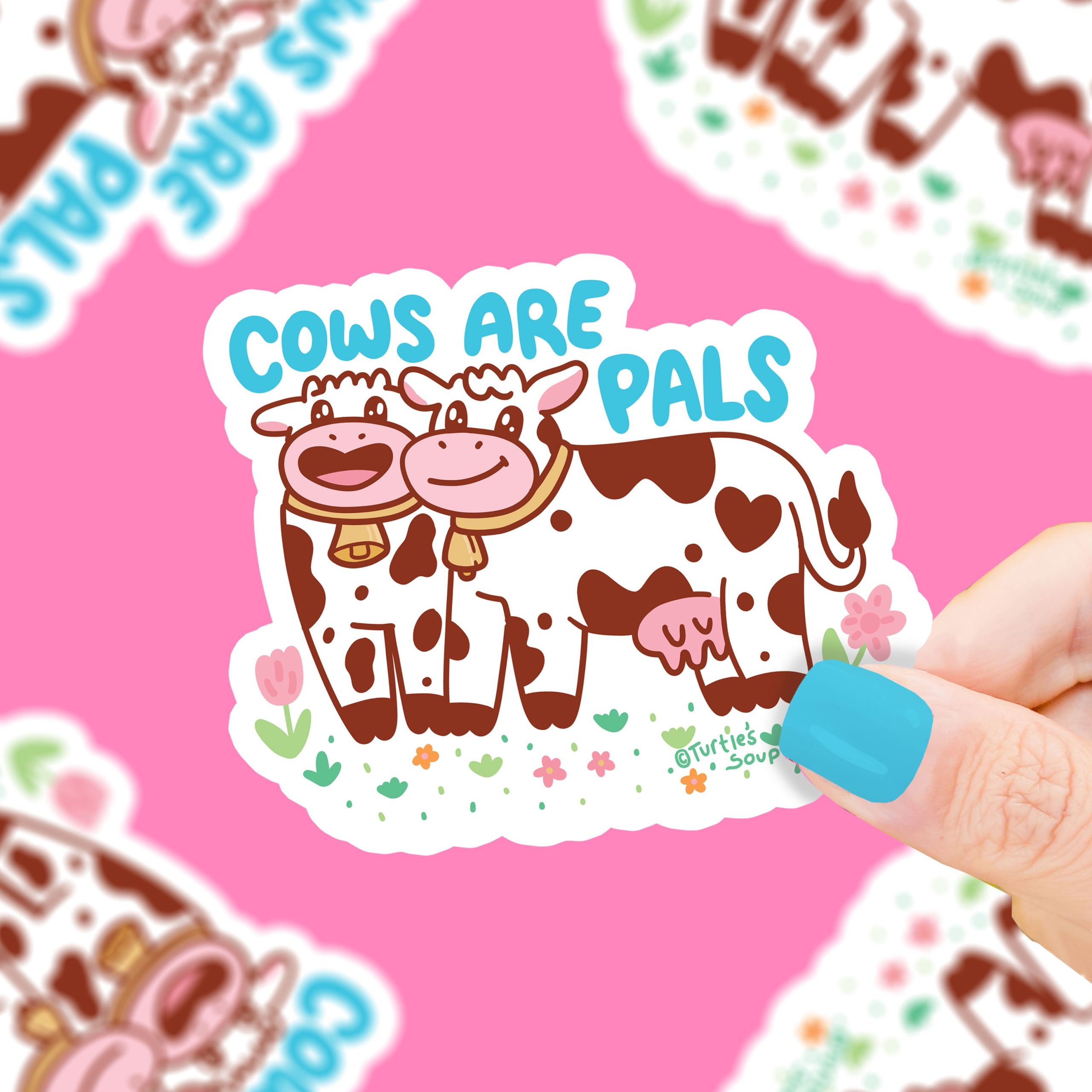 Cows are Pals Vegan Vinyl Sticker