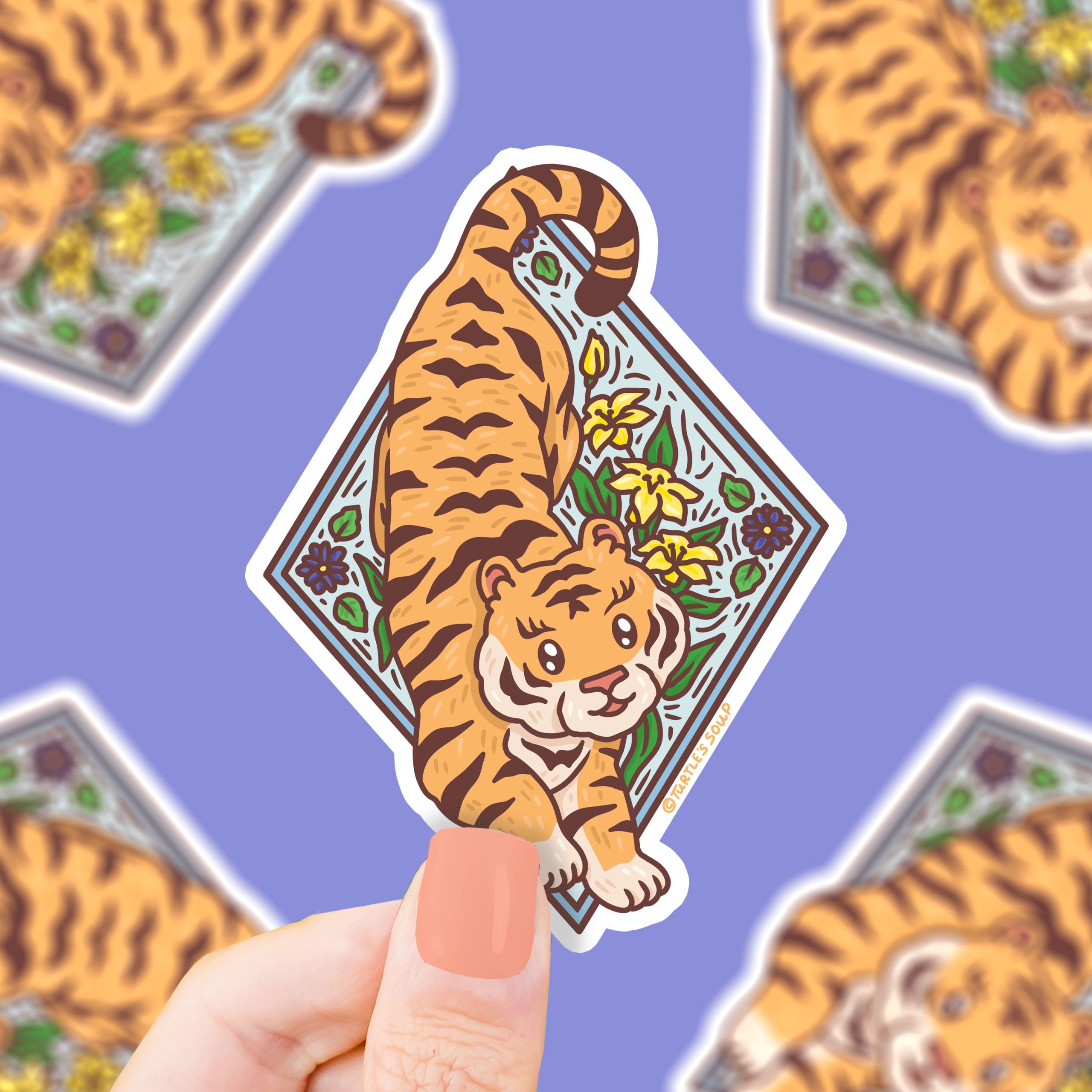 Year of the Tiger Chinese Zodiac Lunar New Year Vinyl Sticker