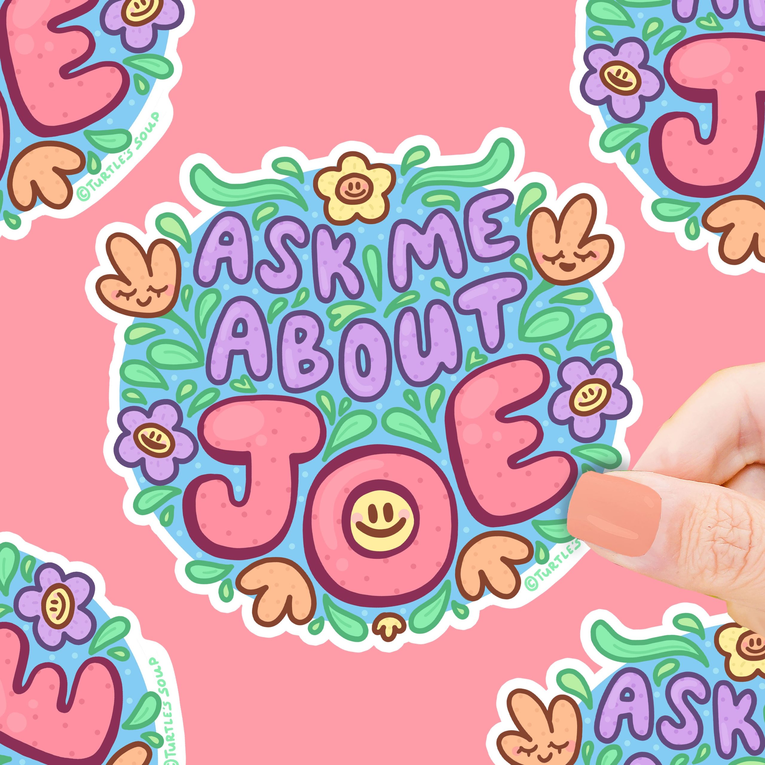 Ask Me About Joe Vinyl Sticker