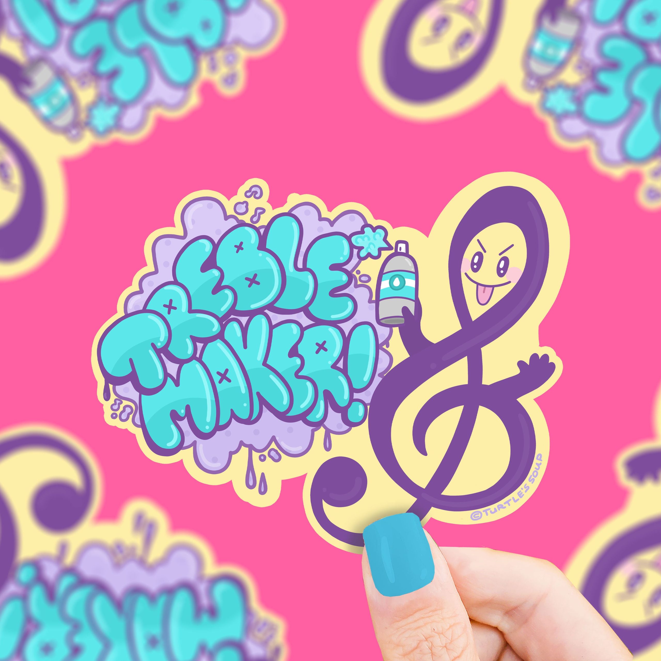 Treble Maker Treble Clef Music Vinyl Sticker
