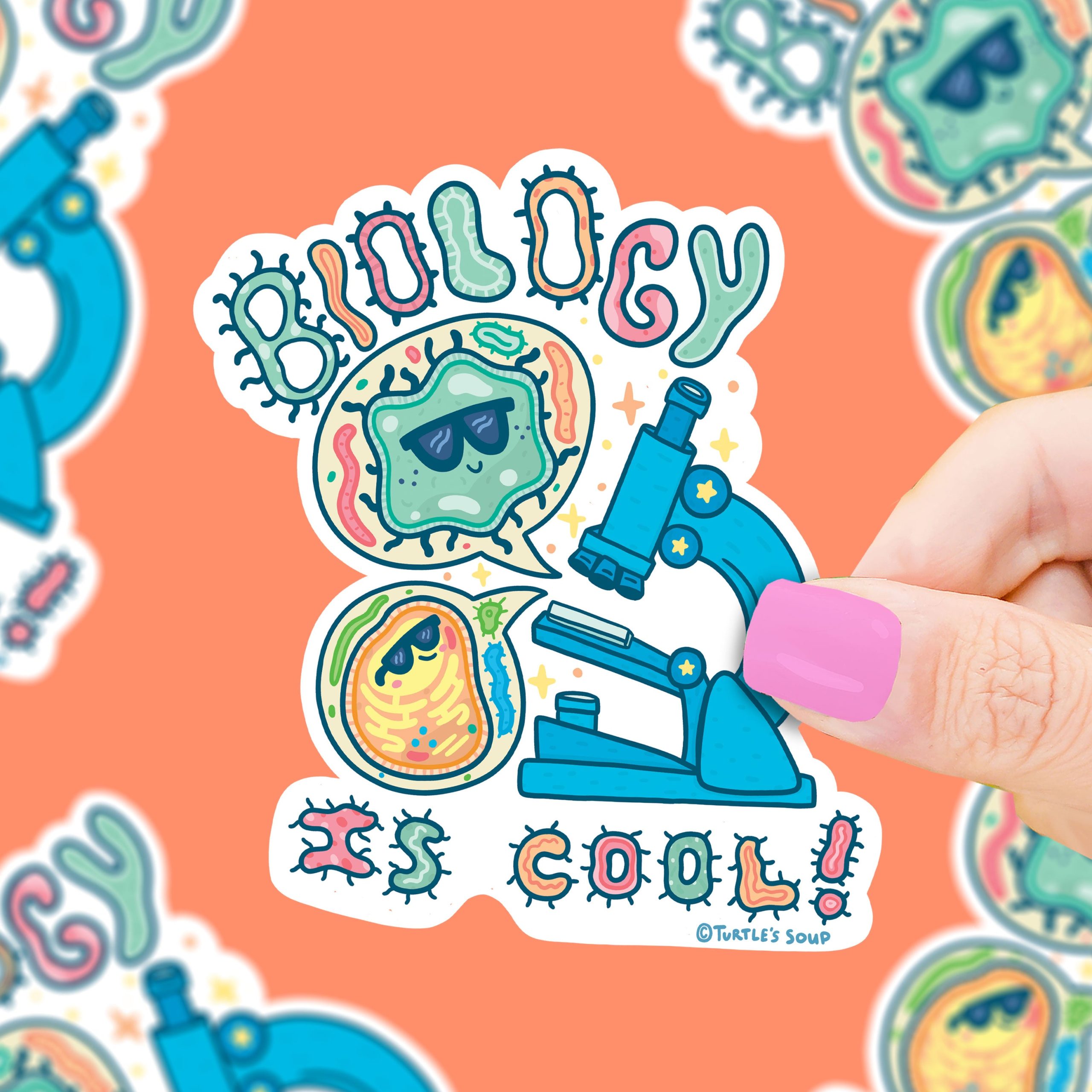 Biology Is Cool Science Vinyl Sticker
