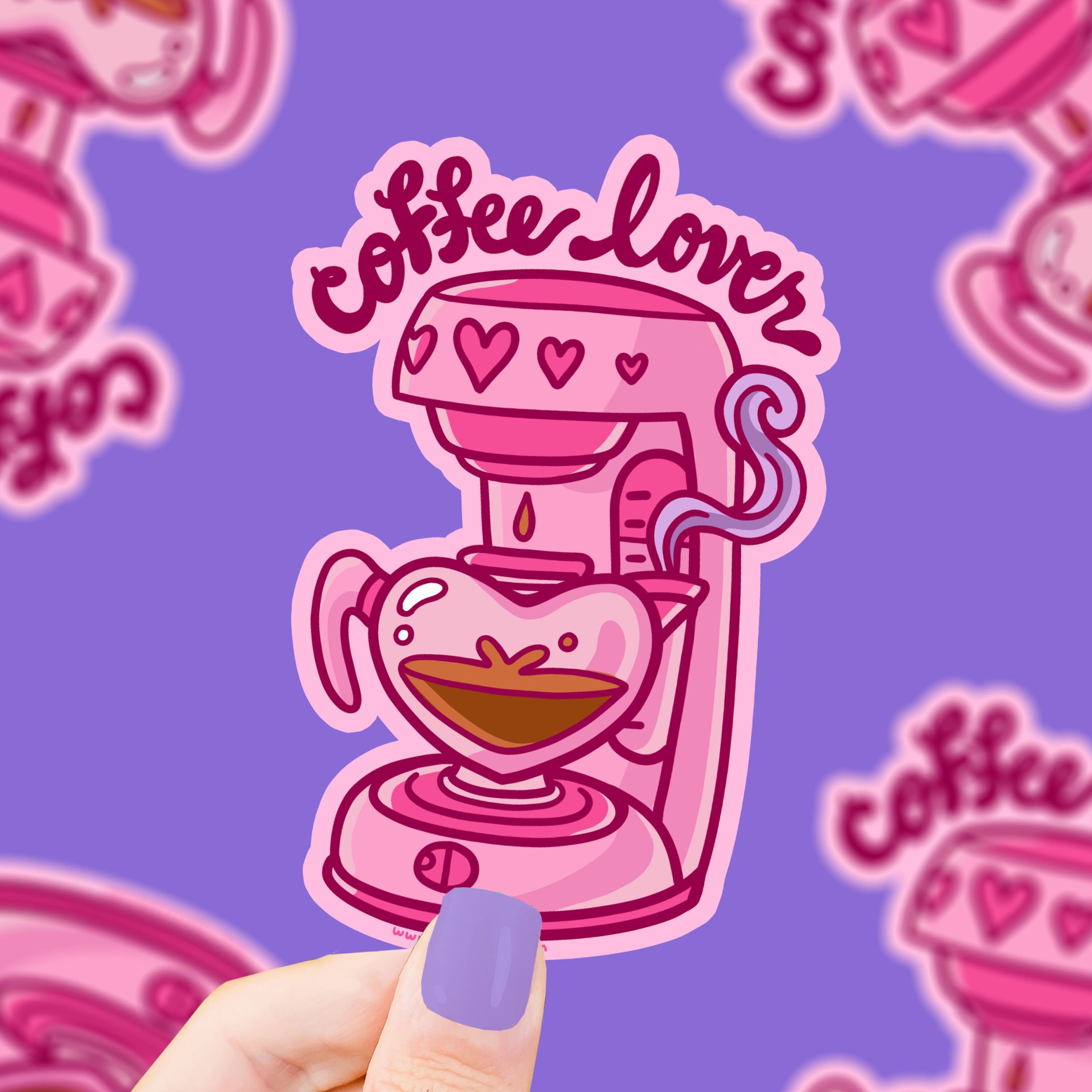 Coffee Lover Caffeine Addict Vinyl Sticker