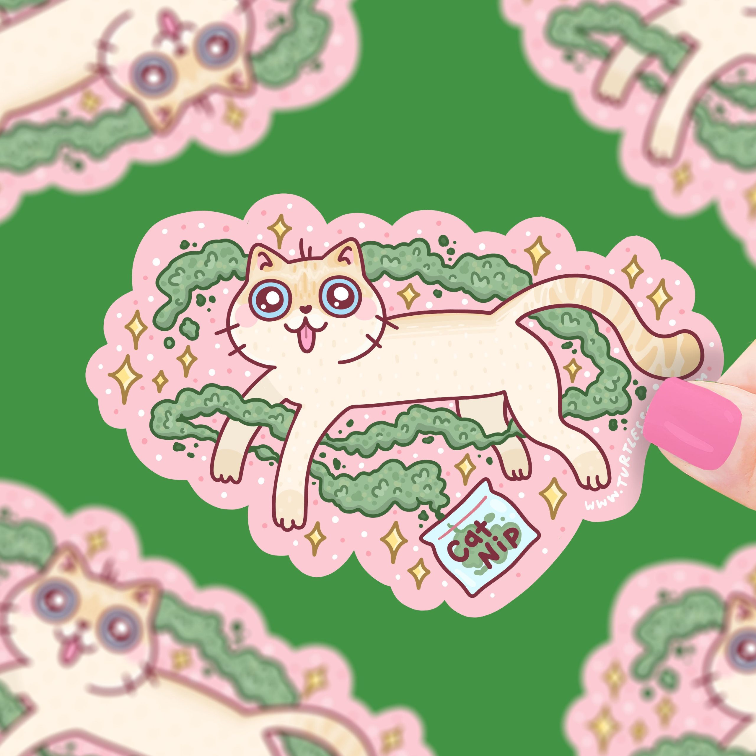 Cat Nip Kitty Herb Vinyl Sticker