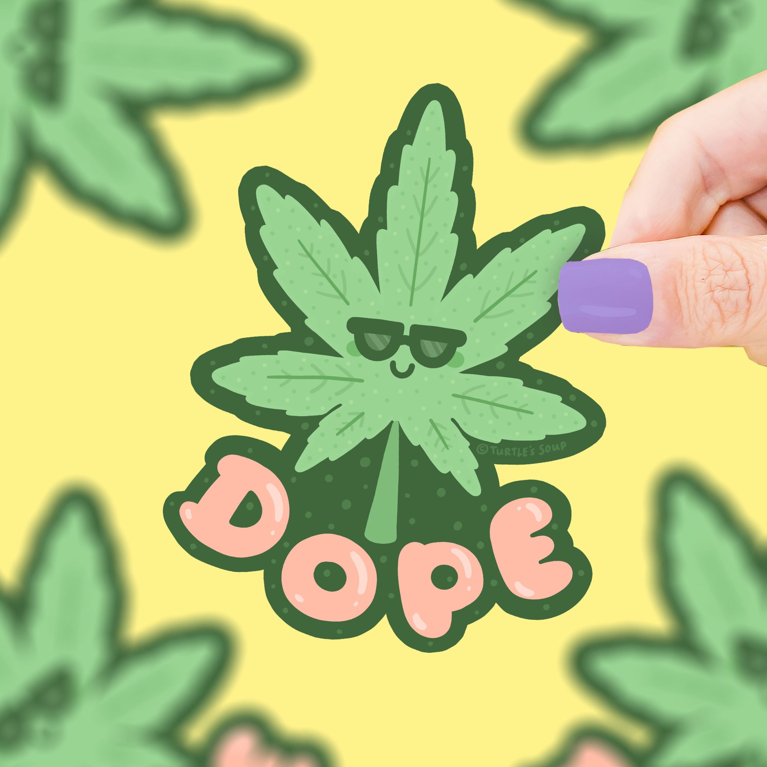 Cute Cannabis Dope Vinyl Sticker