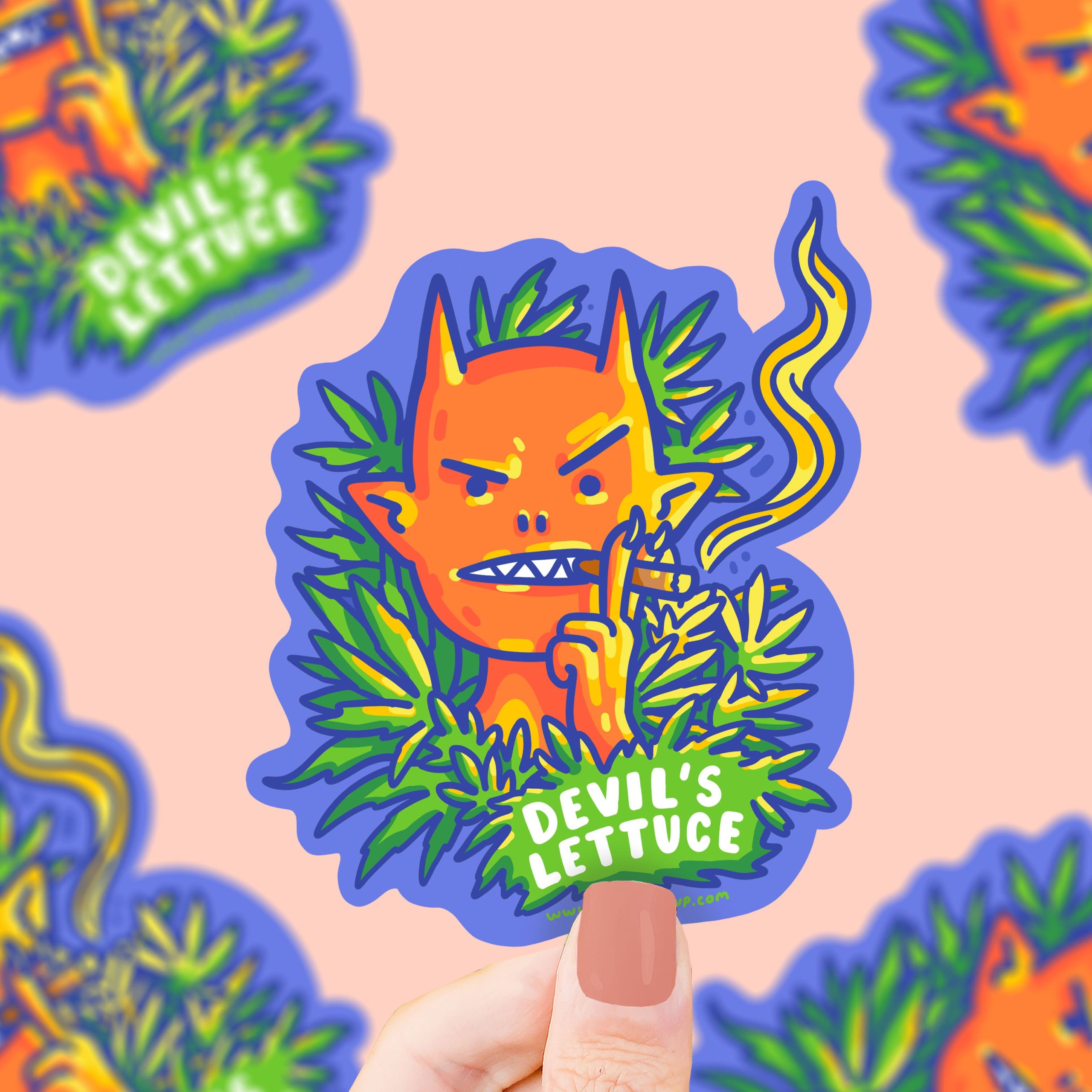 Devil's Lettuce Funny Cannabis Weed Vinyl Sticker