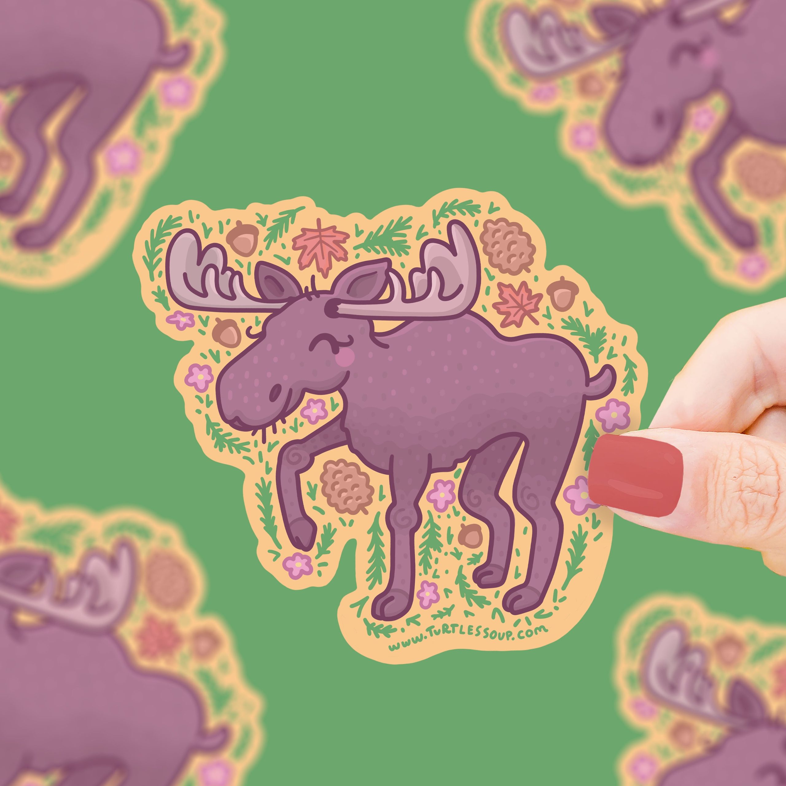 Wilderness Moose Vinyl Sticker