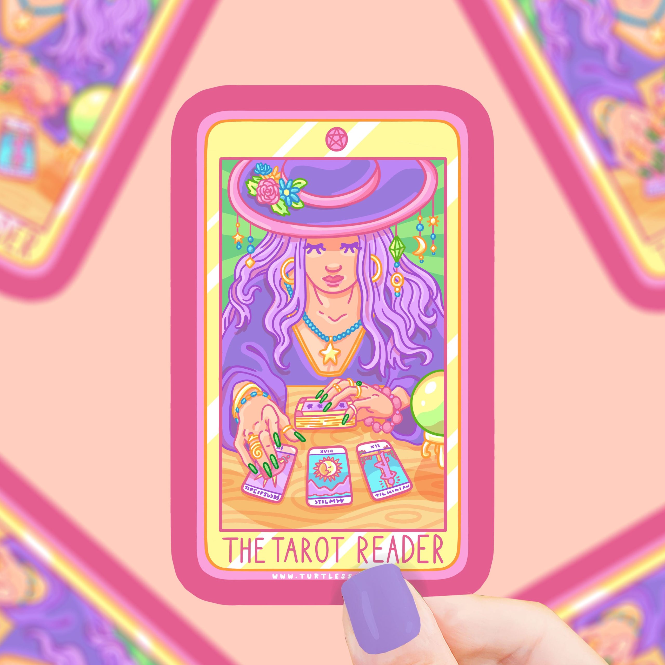 The Tarot Reader Tarot Vinyl Sticker
