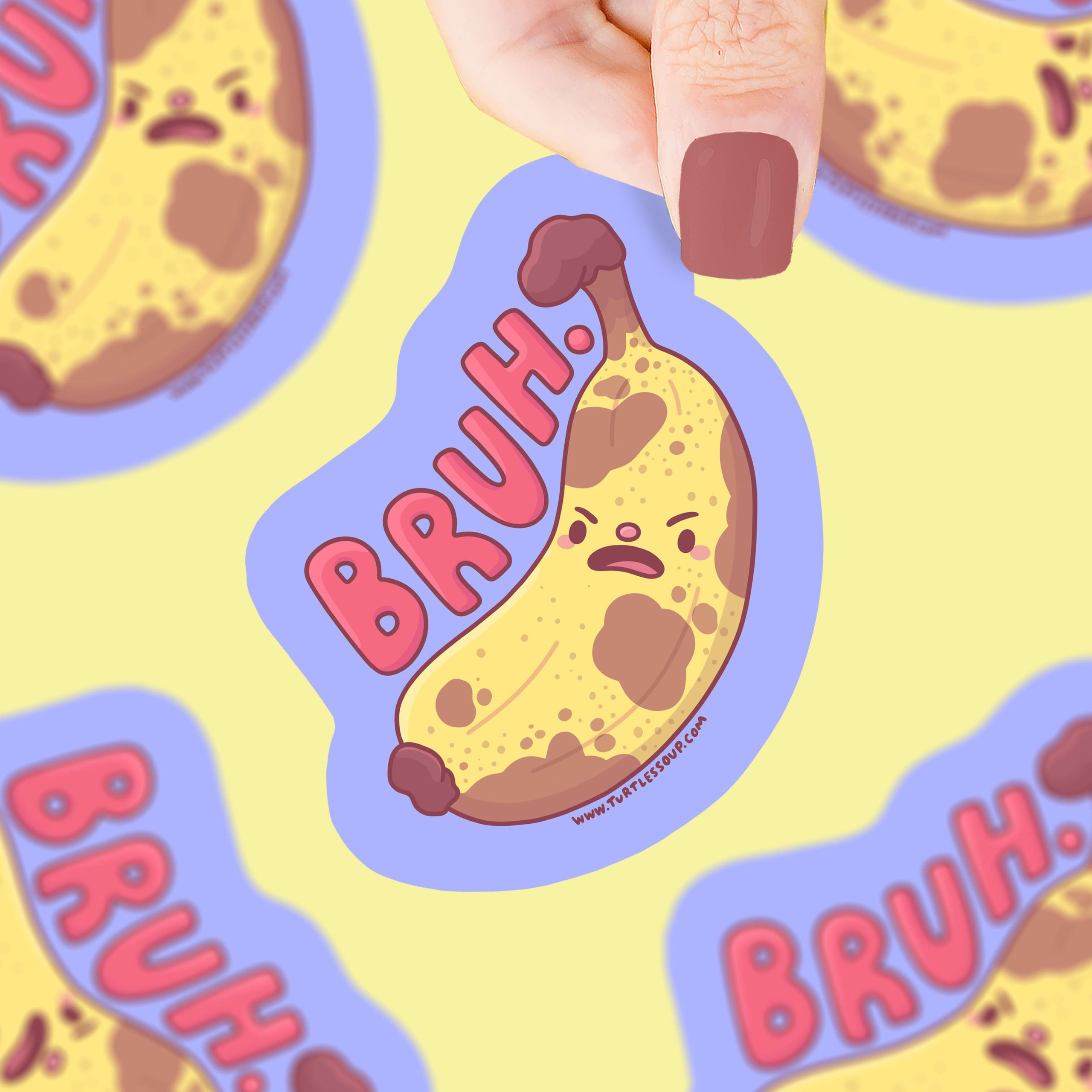 Bruh Banana Vinyl Sticker