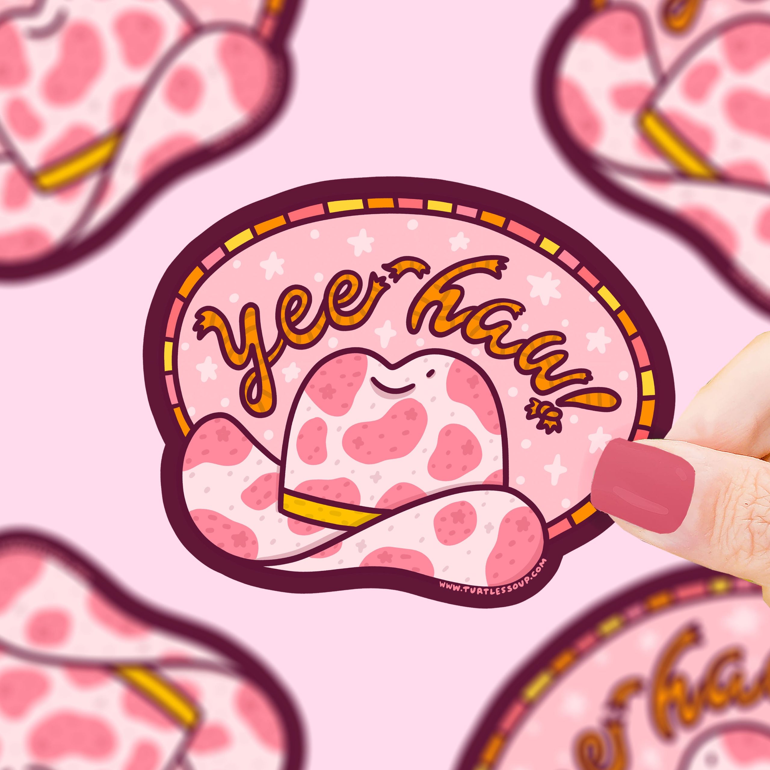 Yee Haw Cowgirl Vinyl Sticker