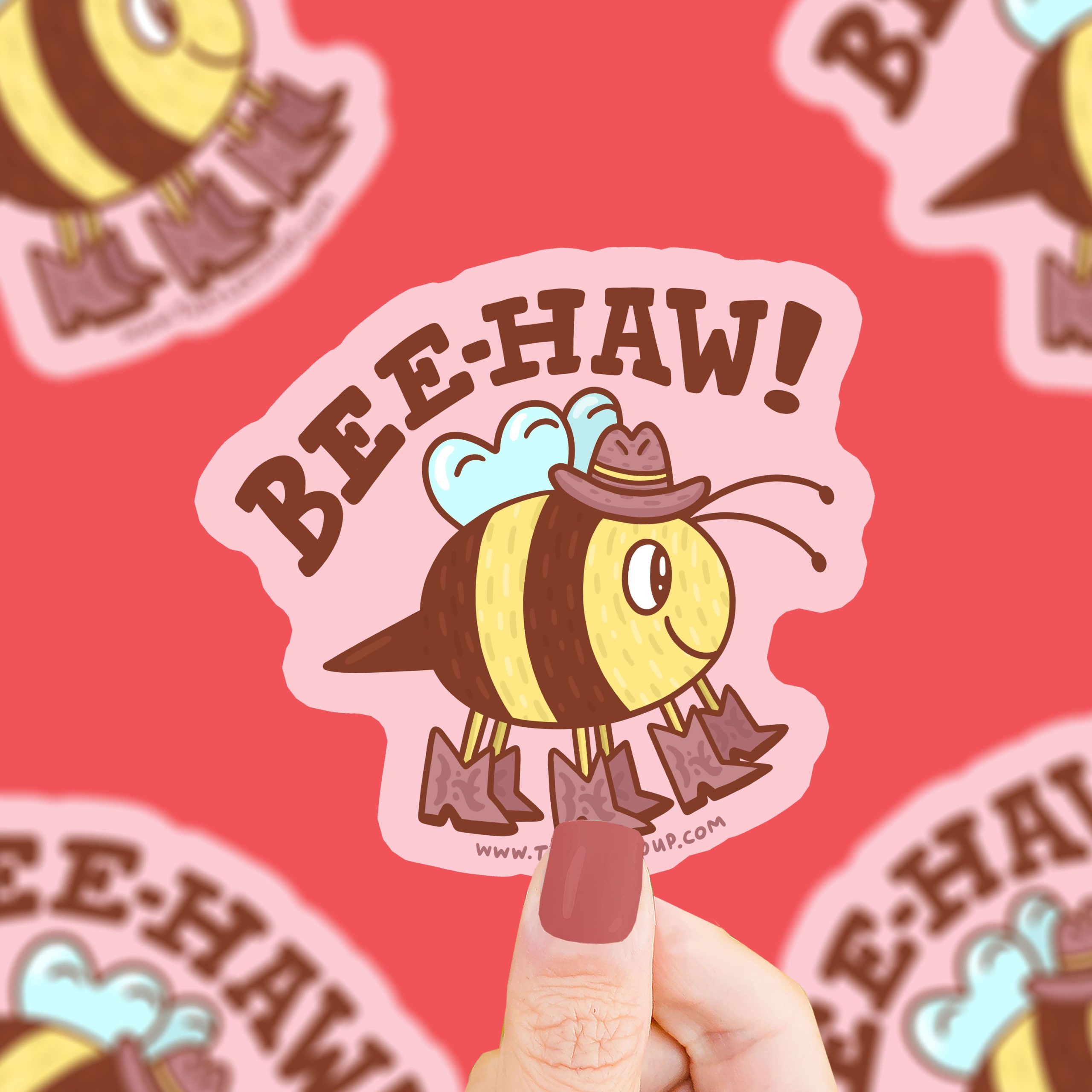 Bee Haw Rodeo Bee Vinyl Sticker