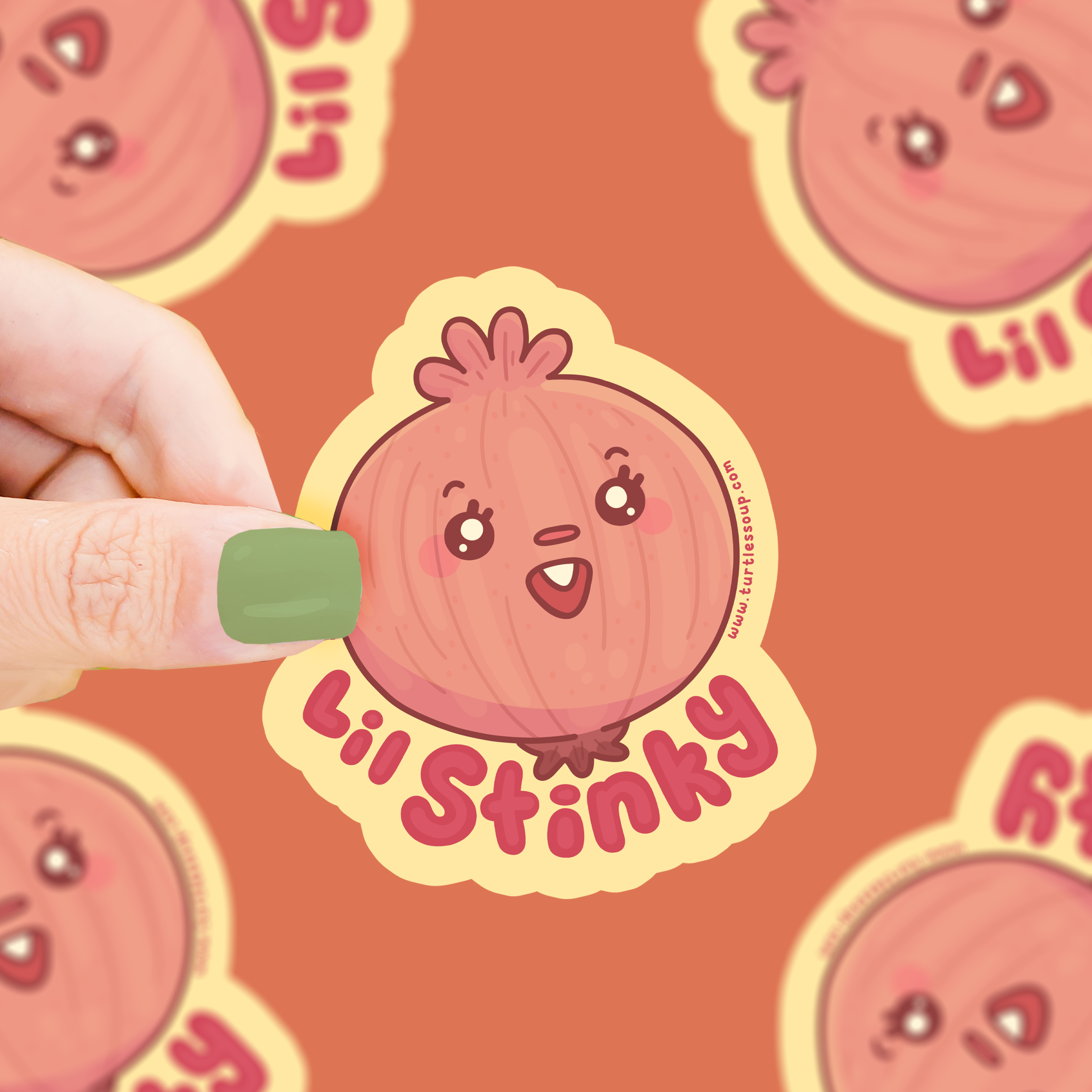 Stinky Onion Vinyl Sticker