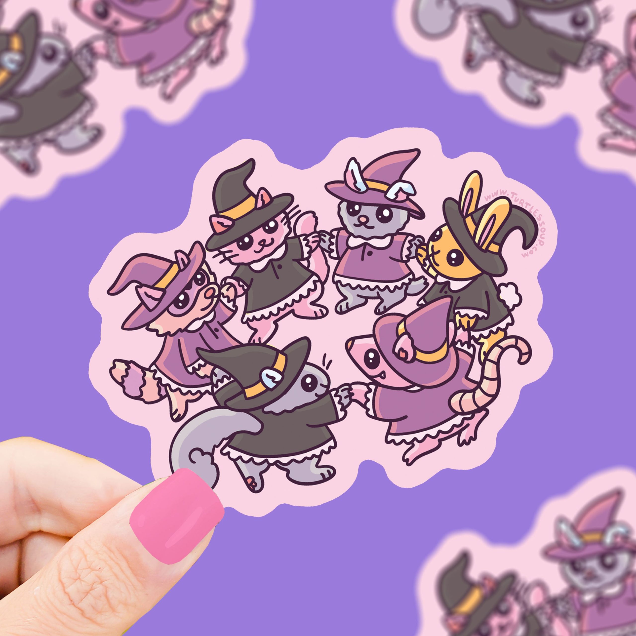 Witchy Critter Coven Vinyl Sticker