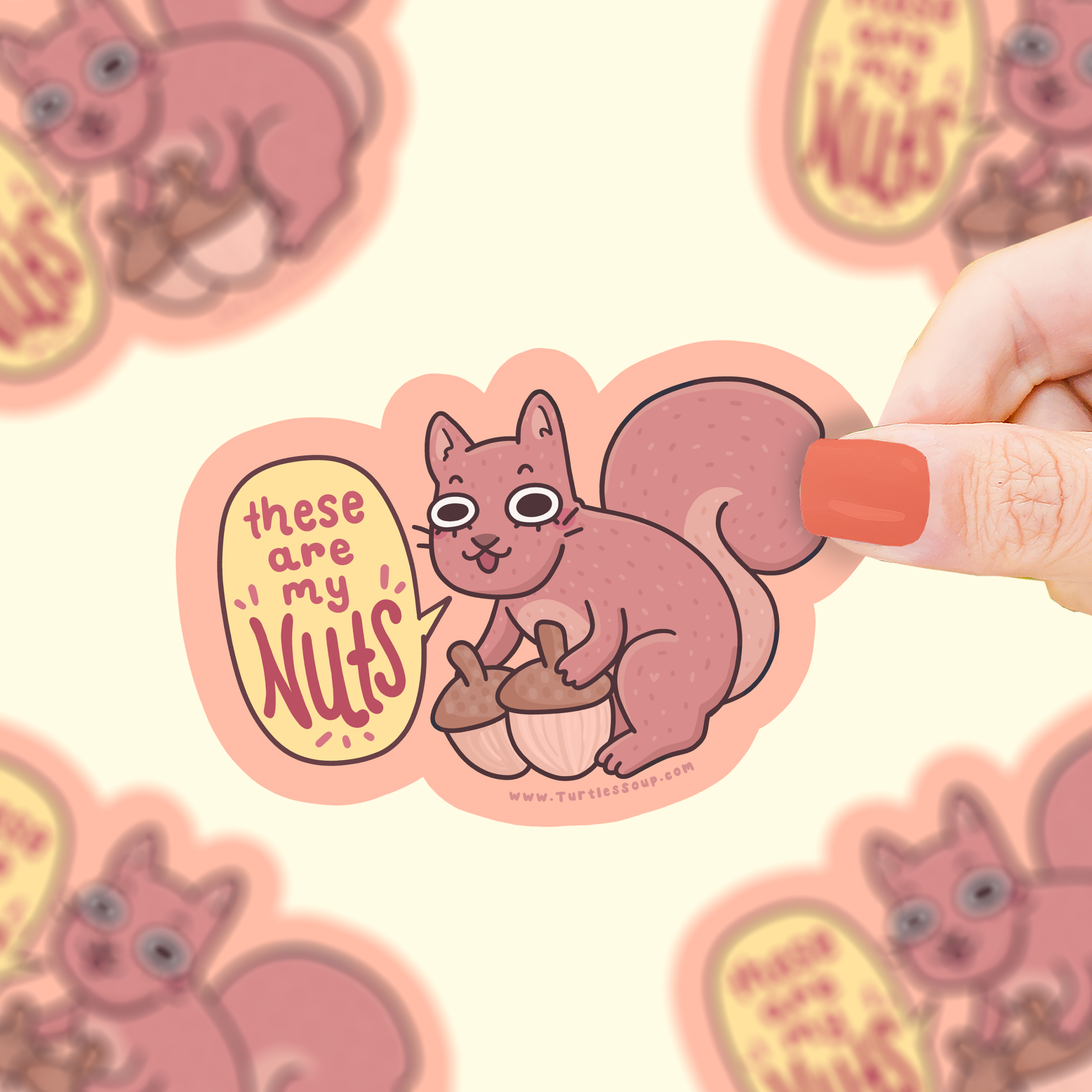 These are my Nuts Squirrel Vinyl Sticker