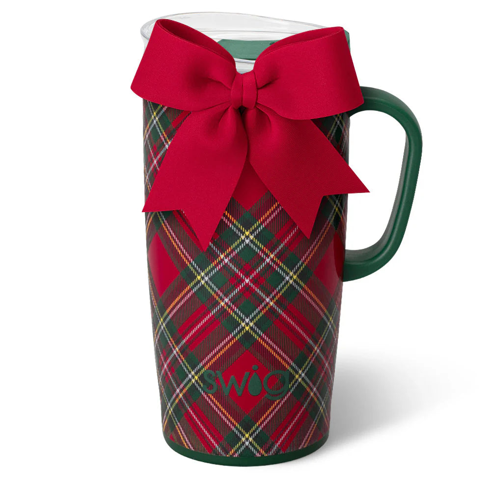 Swig Christmas Plaid Travel Mug