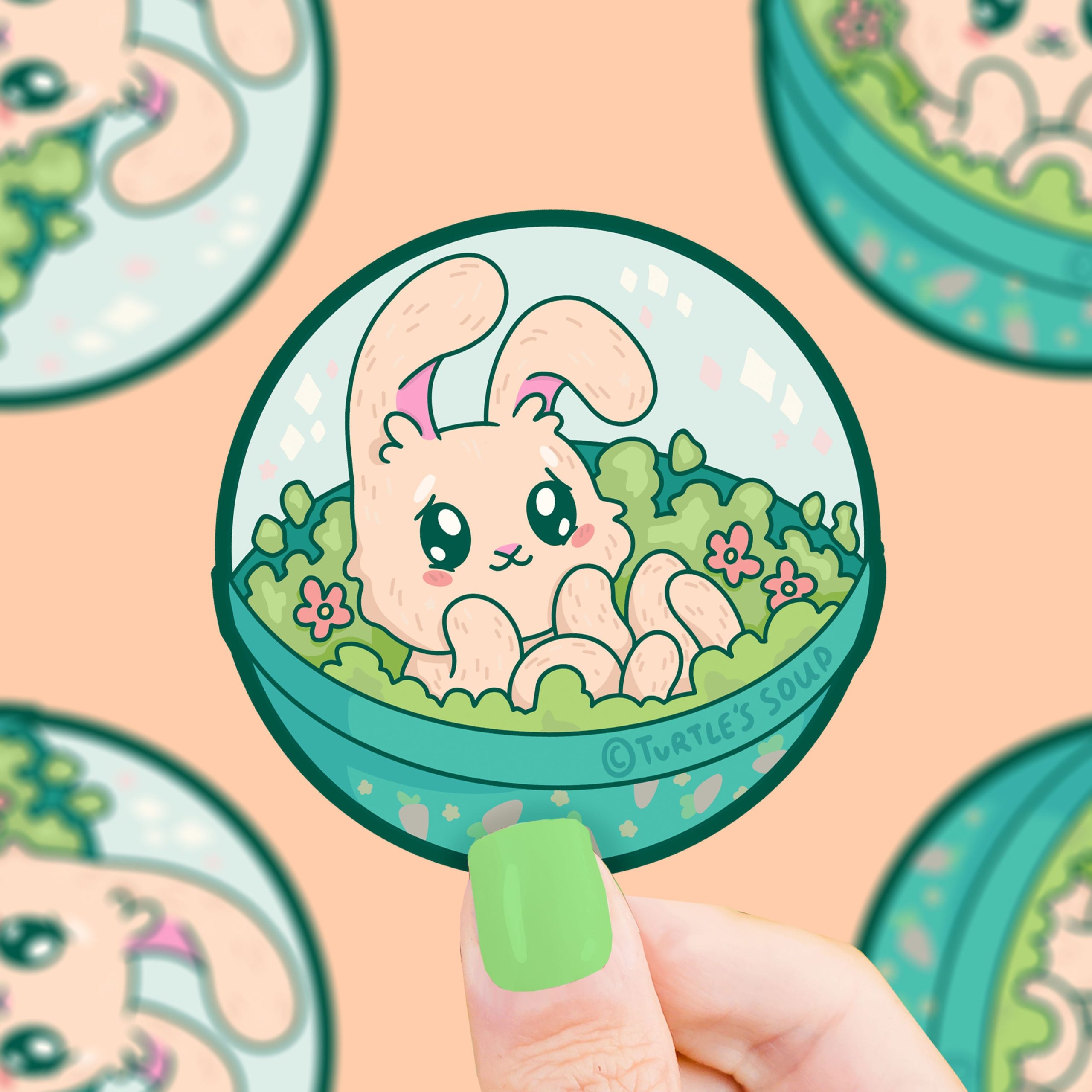 Bunny Capsule Prize Toy Vinyl Sticker
