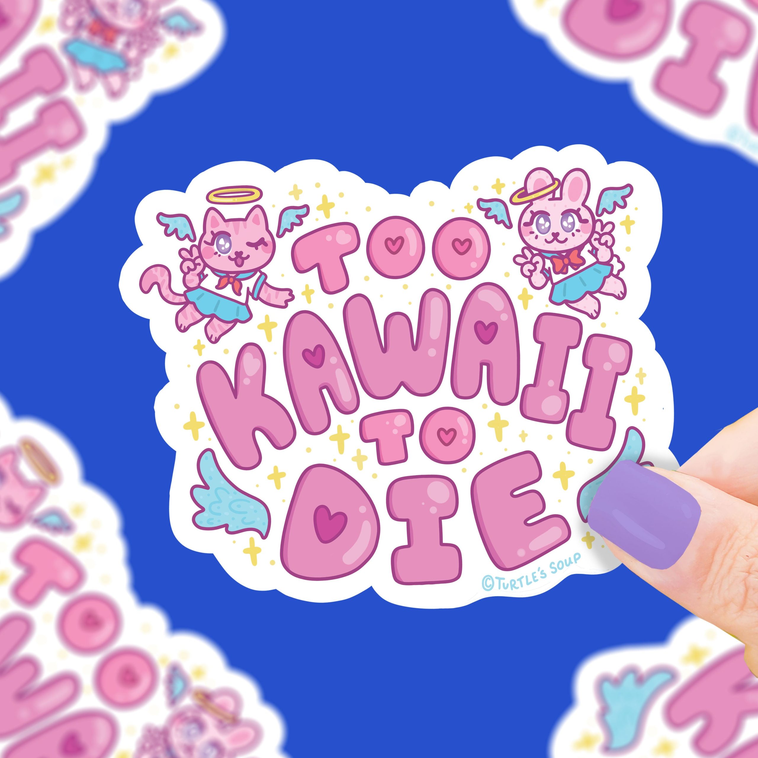 Too Kawaii To Die Vinyl Sticker