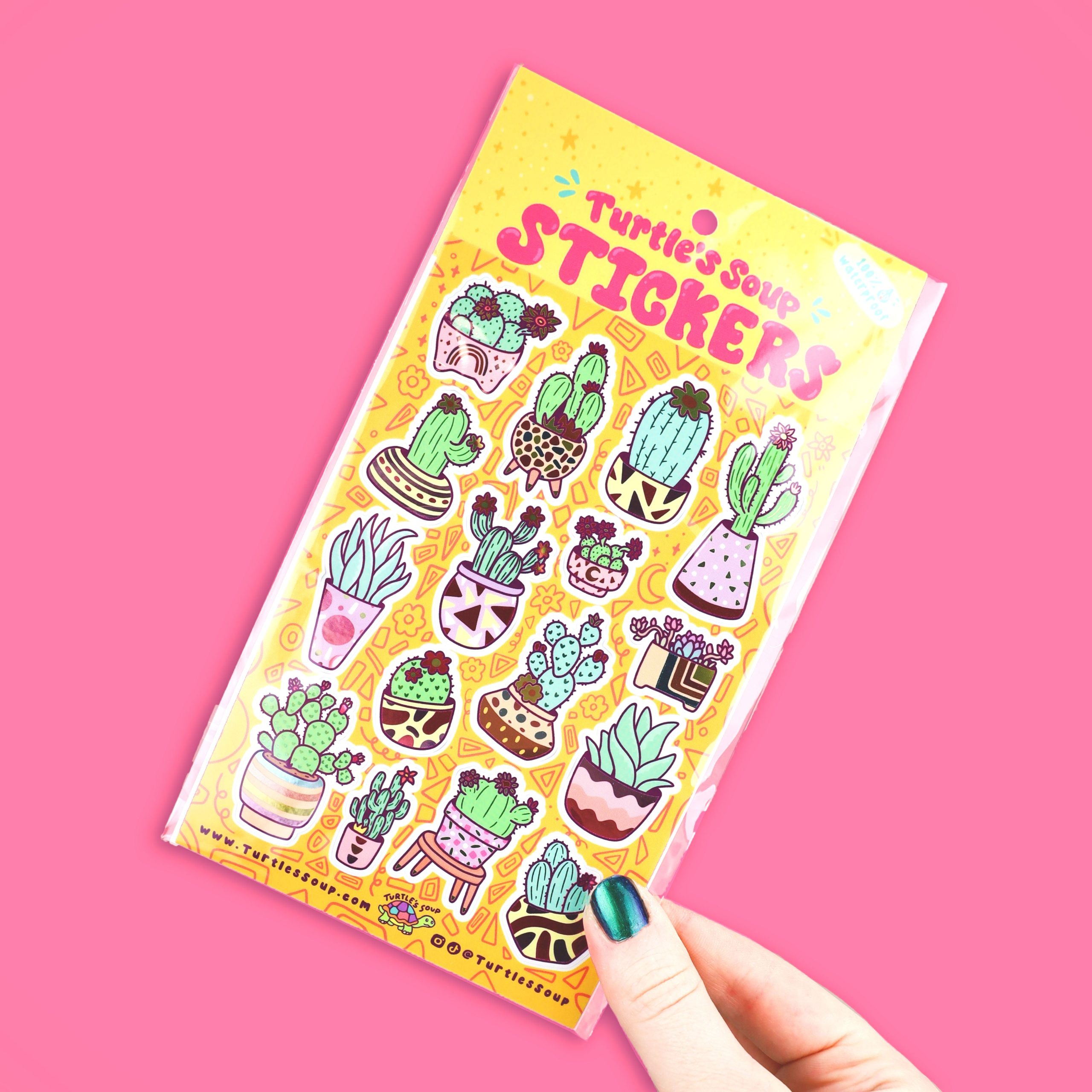 Cute Cacti Southwestern Cactus Planner Vinyl Sticker Sheet