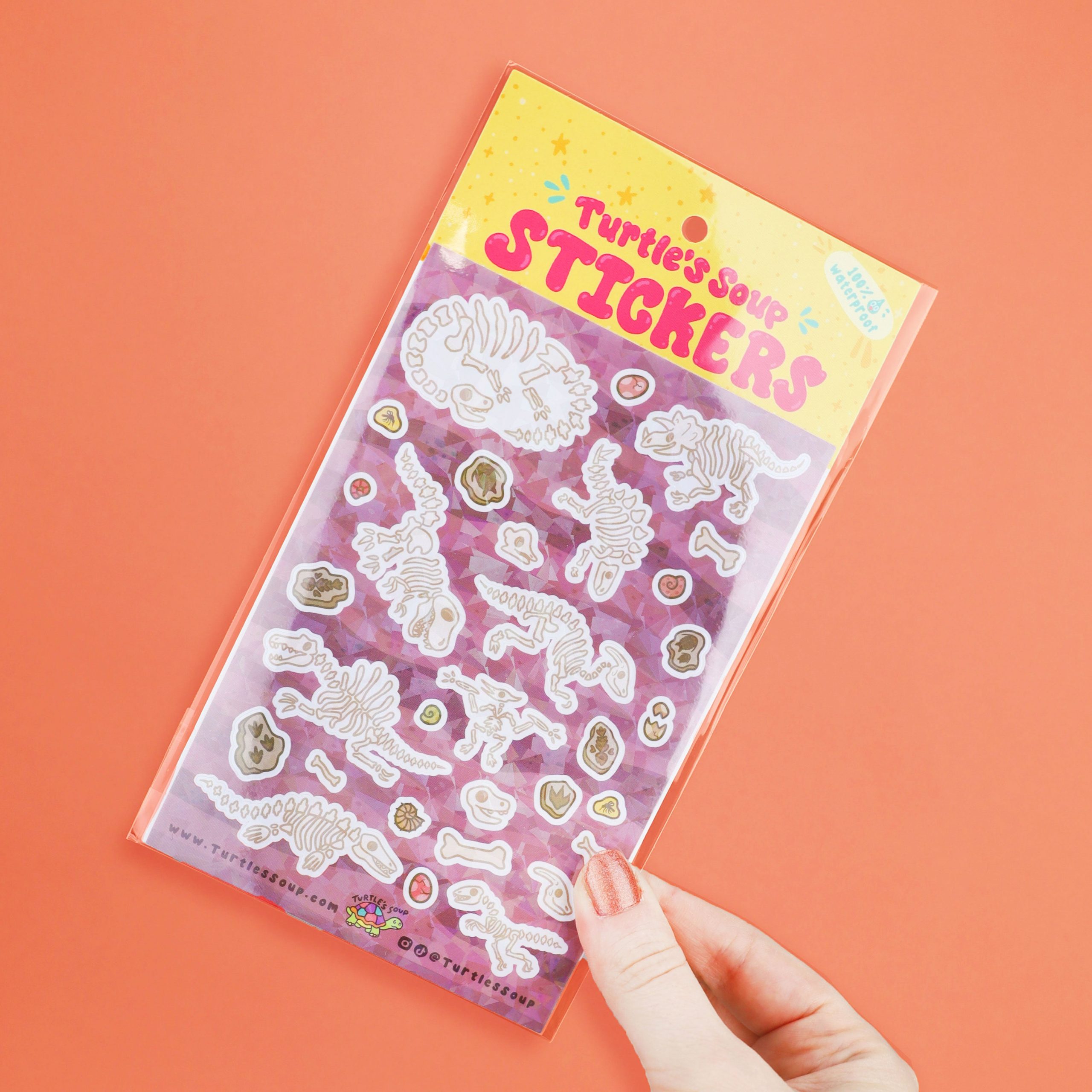 Dinosaur Fossils Vinyl Sticker Sheet