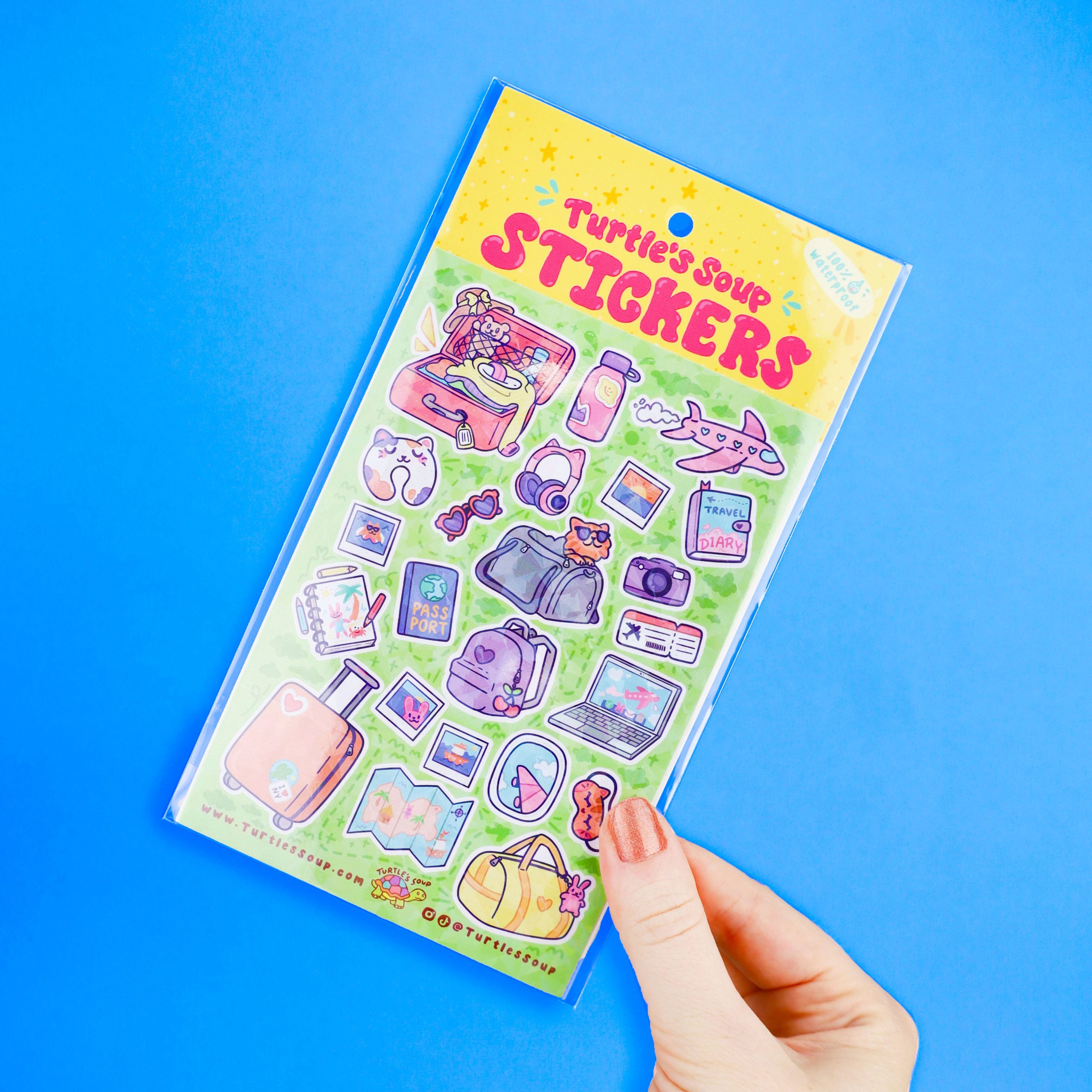 Travel Time Vacation Vinyl Sticker Sheet